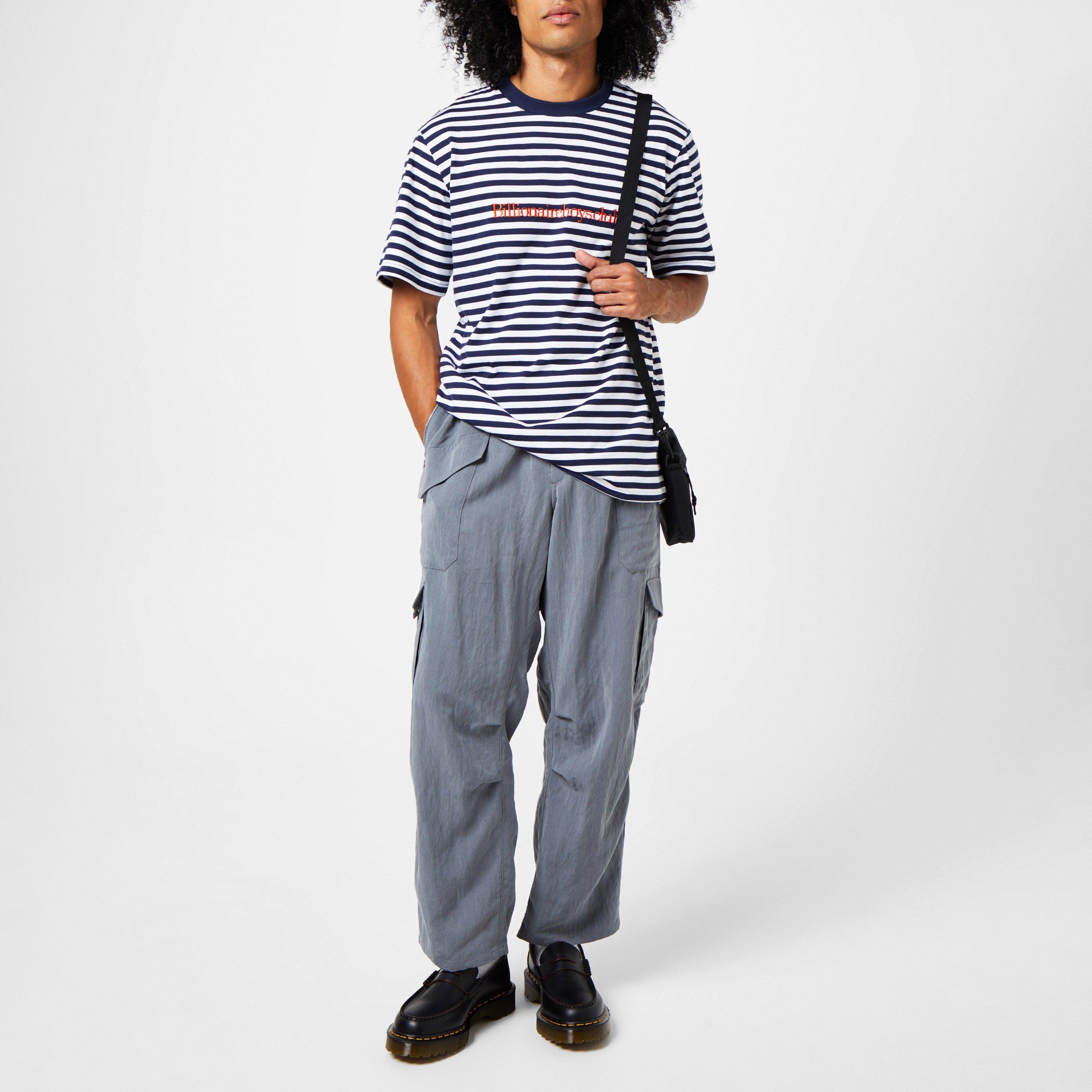 Navy Stripe - Billionaire Boys Club - Men's Serif Logo Regular Fit T-Shirt - 6