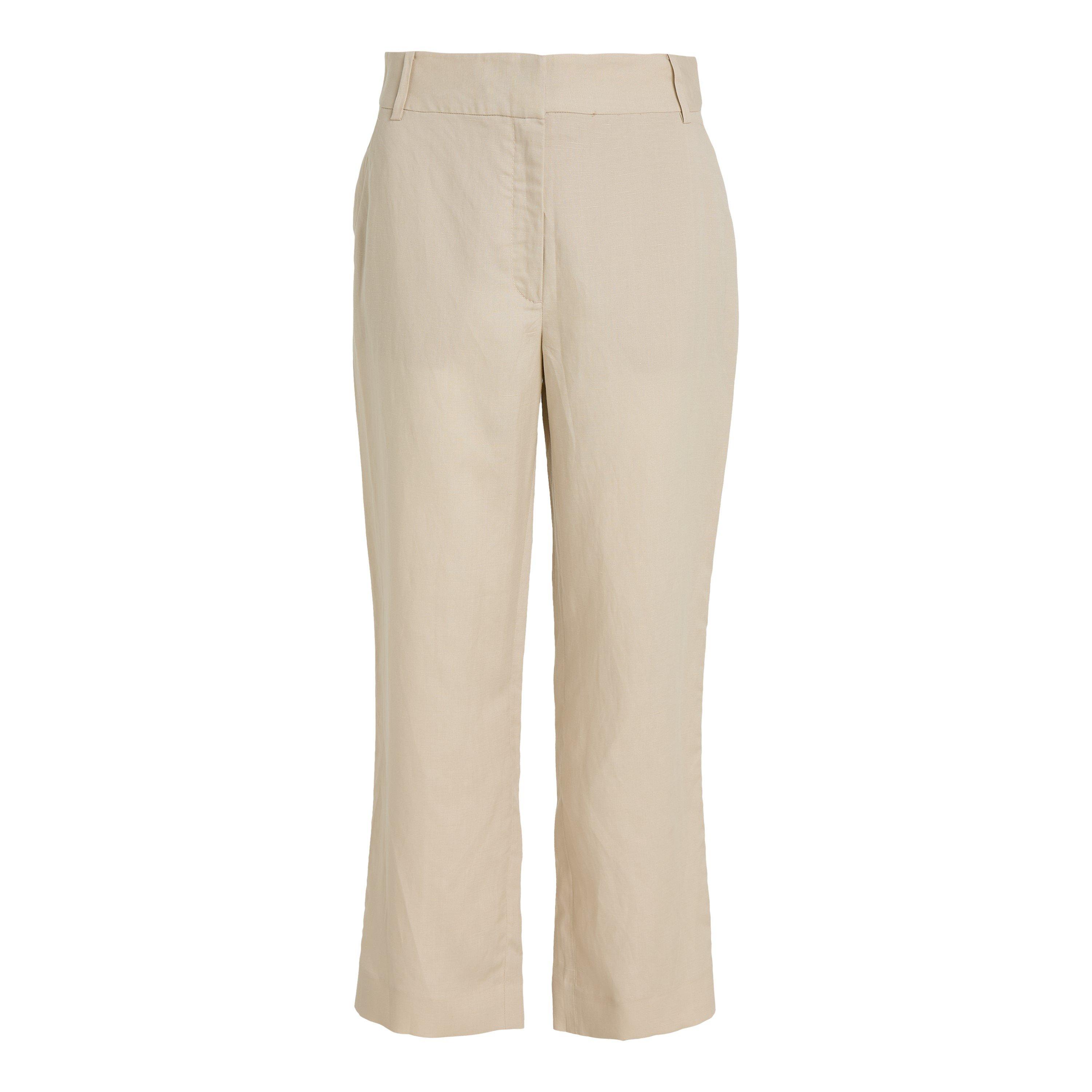 Calvin Klein Women's Linen Trousers - Peyote - 14 (L)