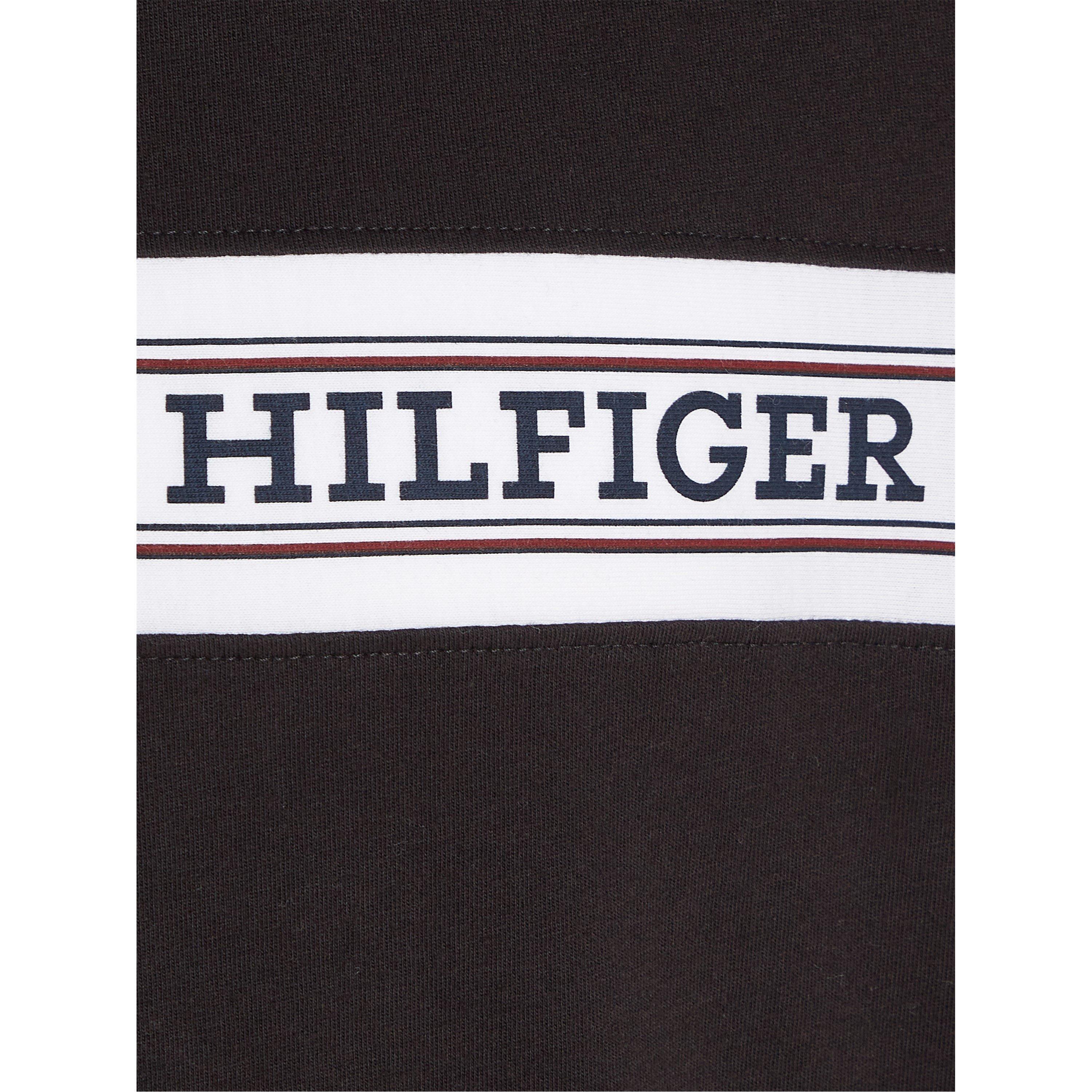 Black BDS - Tommy Hilfiger - Men's Logo Stripe Regular Fit T-Shirt - 4