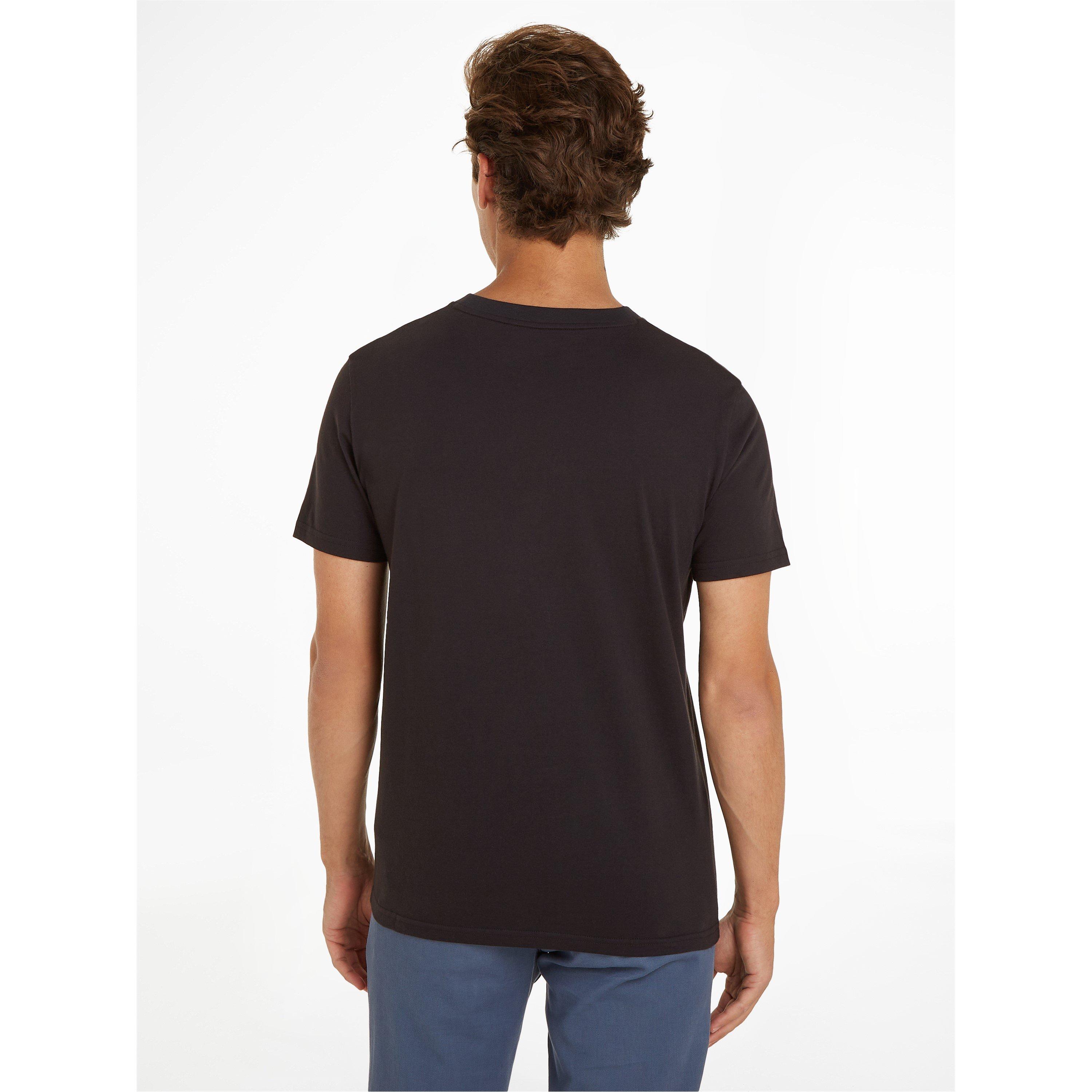 Black BDS - Tommy Hilfiger - Men's Logo Stripe Regular Fit T-Shirt - 5