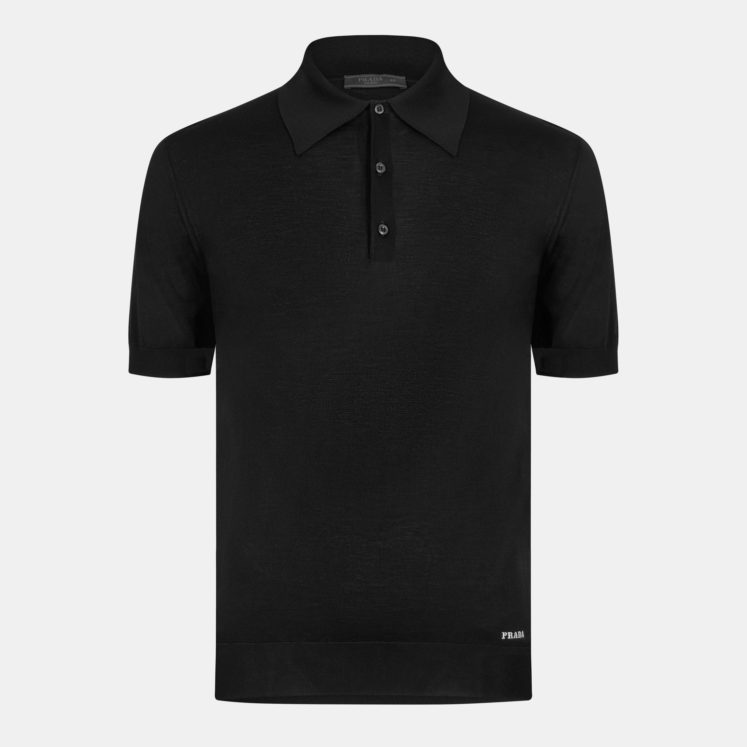 Black - Prada - Light Knt Polo Shirt - 1