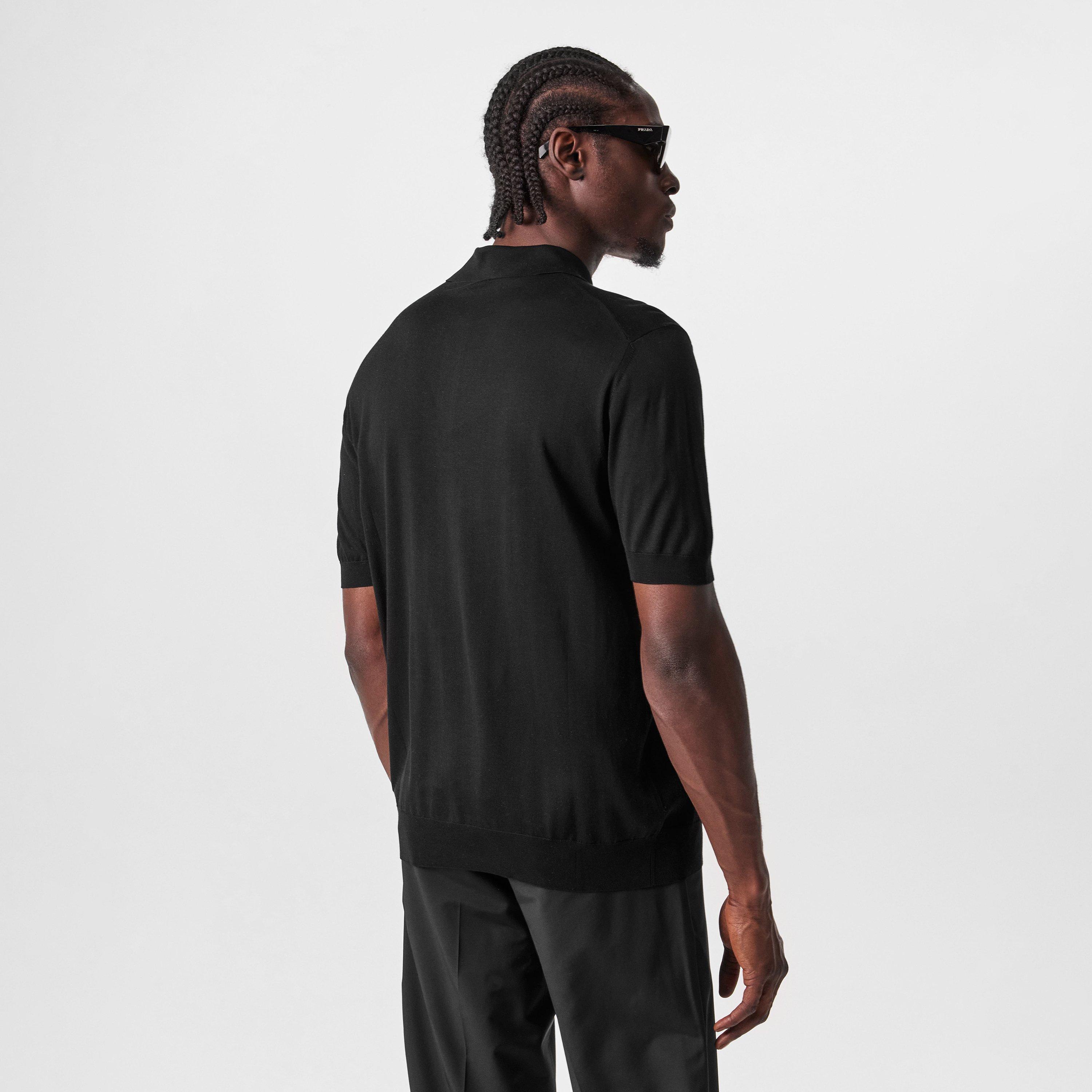 Black - Prada - Light Knt Polo Shirt - 4