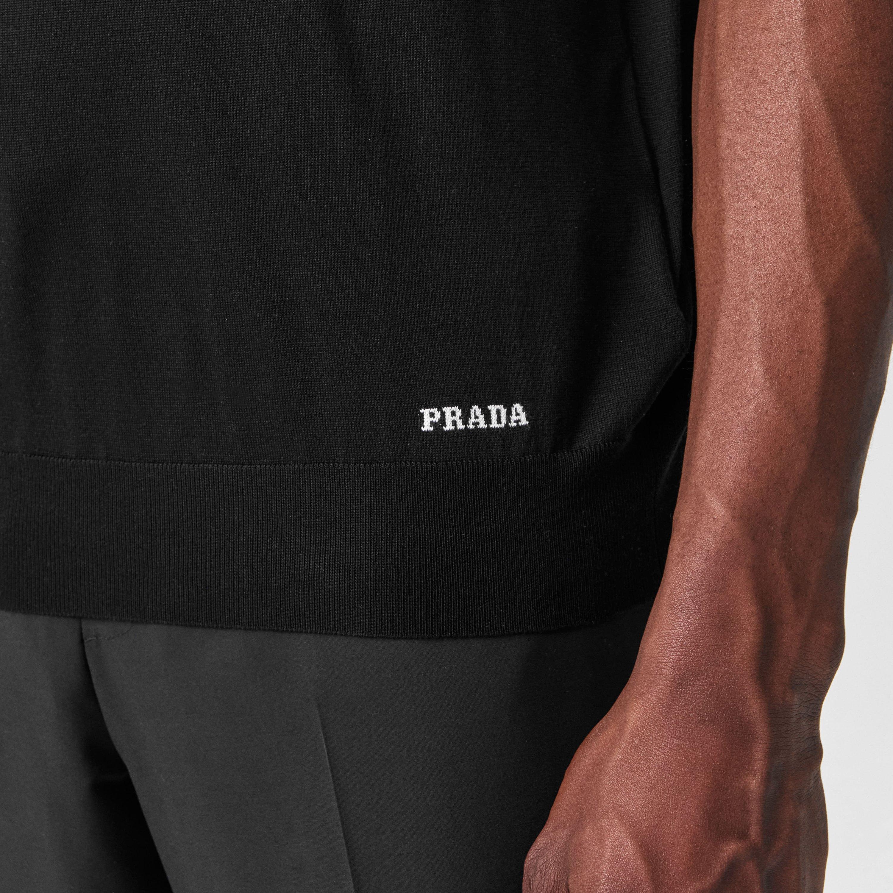 Black - Prada - Light Knt Polo Shirt - 5