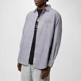 Aries Overdyed Oxford Stripe Shirt