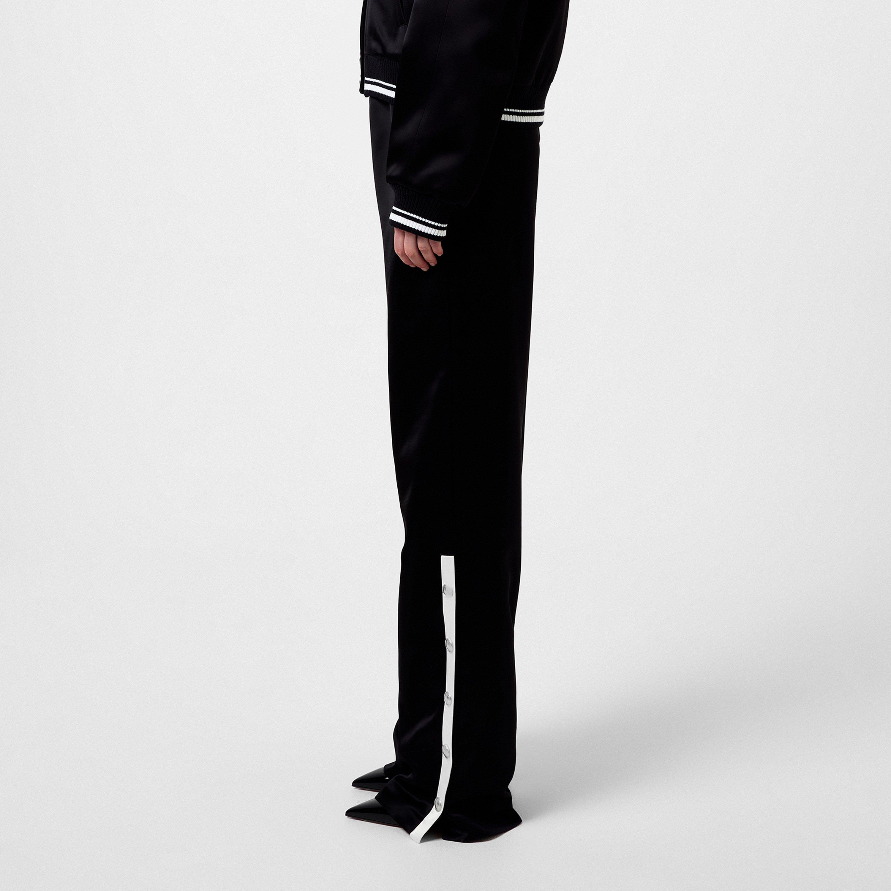 Black - Alessandra Rich - Women's Satin Straight Leg Trouser - 2