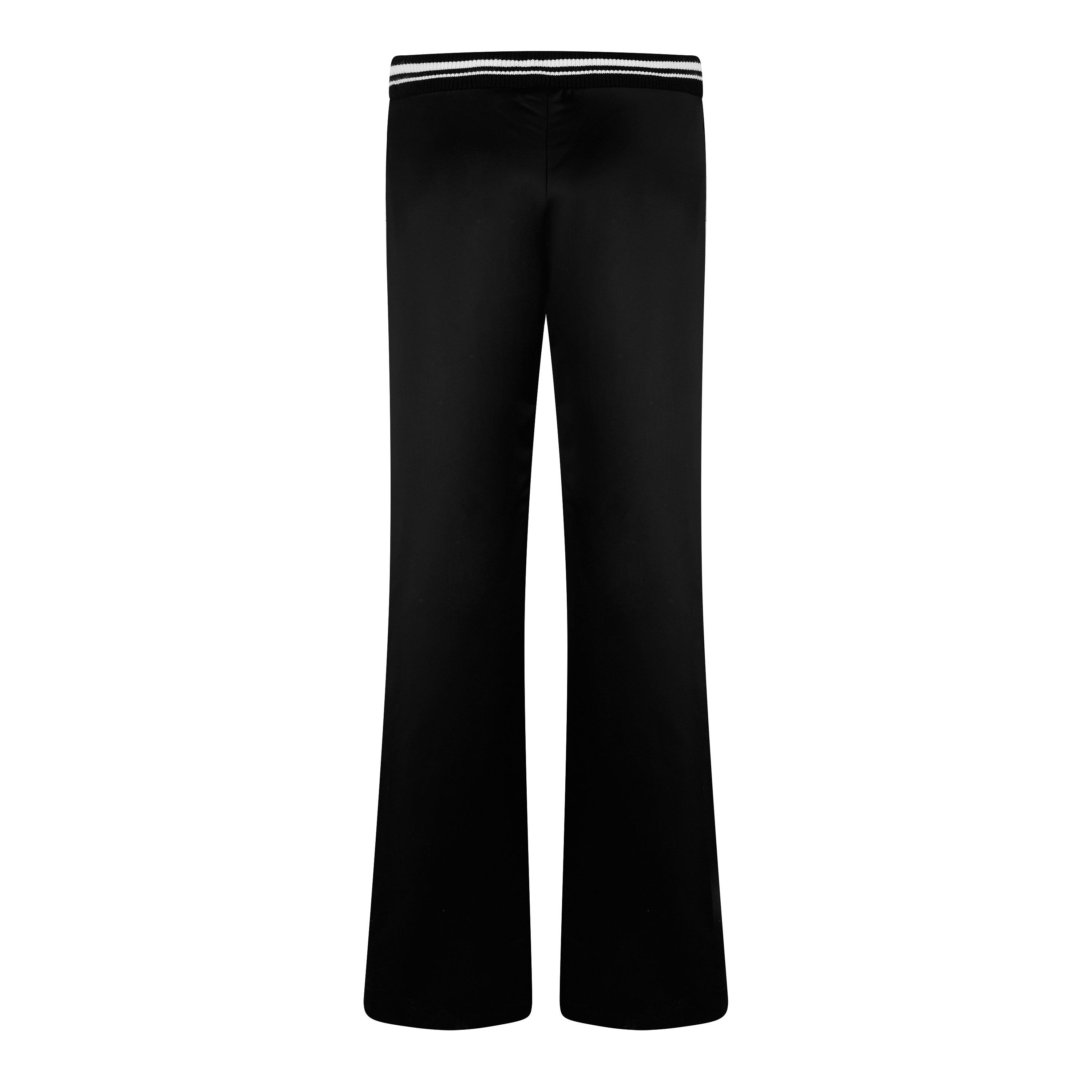 Black - Alessandra Rich - Women's Satin Straight Leg Trouser - 7