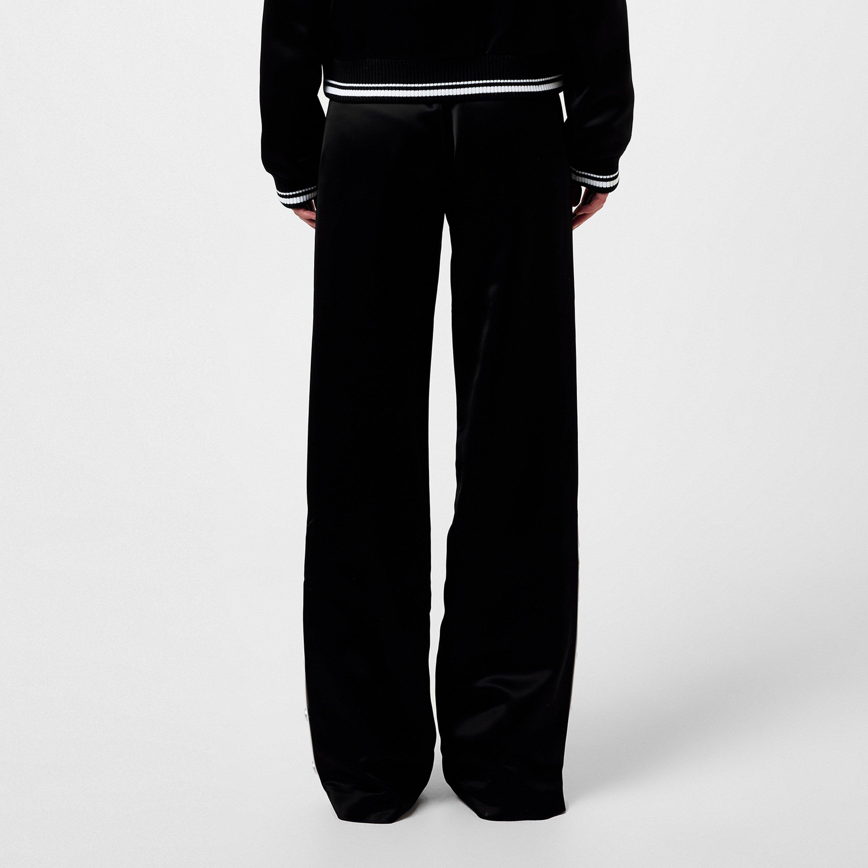 Black - Alessandra Rich - Women's Satin Straight Leg Trouser - 3