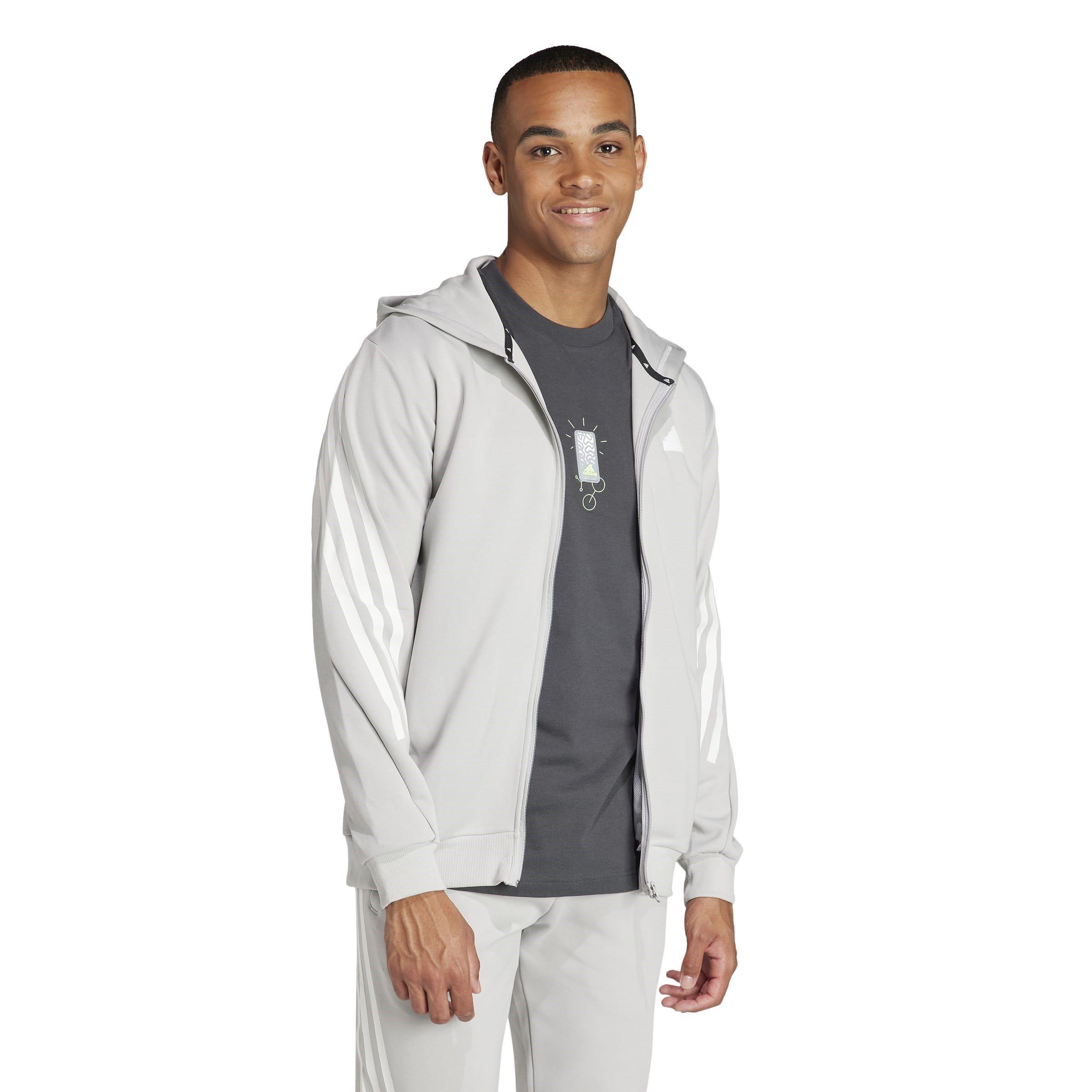 Grey Two - adidas - Future Icons 3-Stripes Full Zip Hoodie Mens - 7