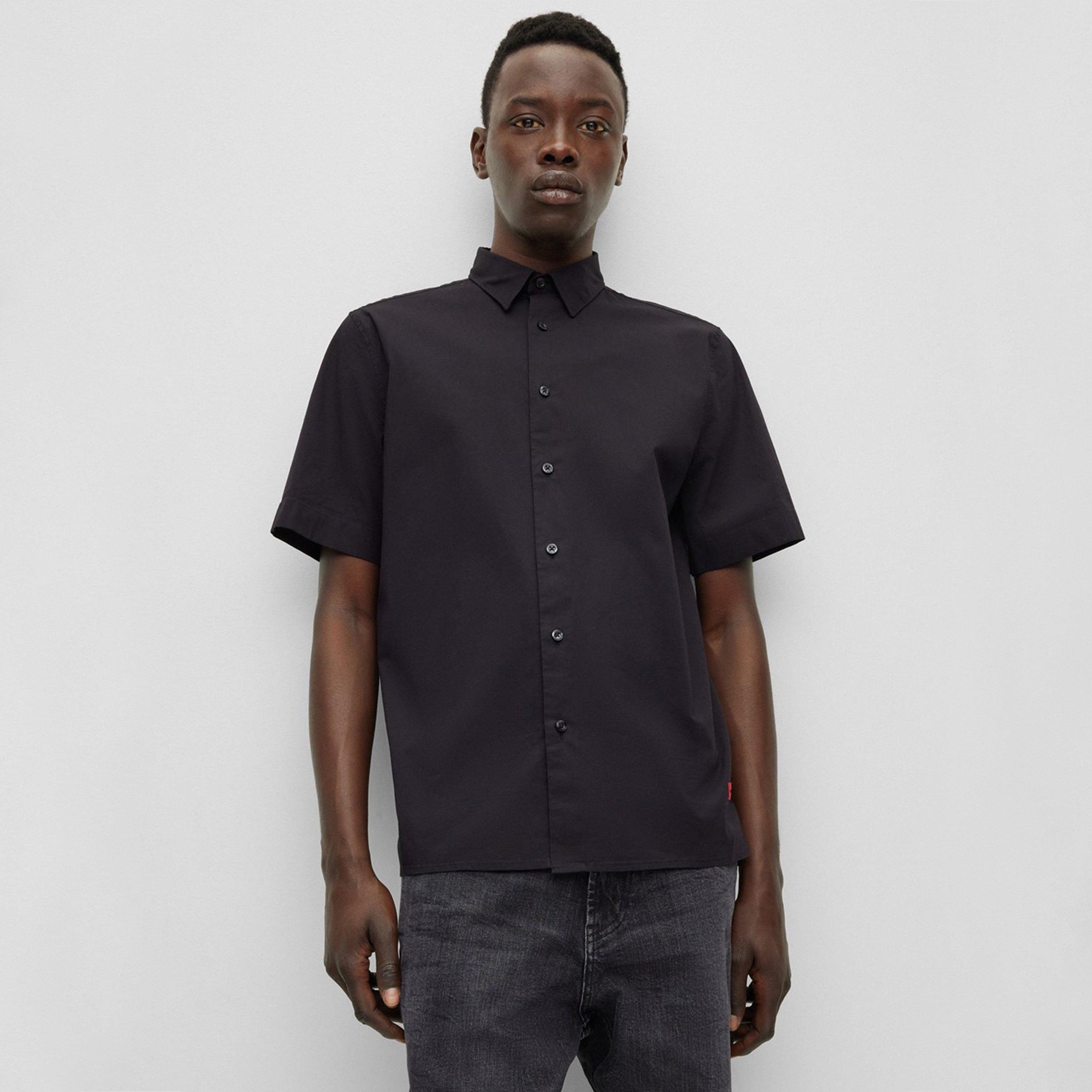 Black 001 - Hugo - Men's Short-Sleeve Plain Shirt - 2