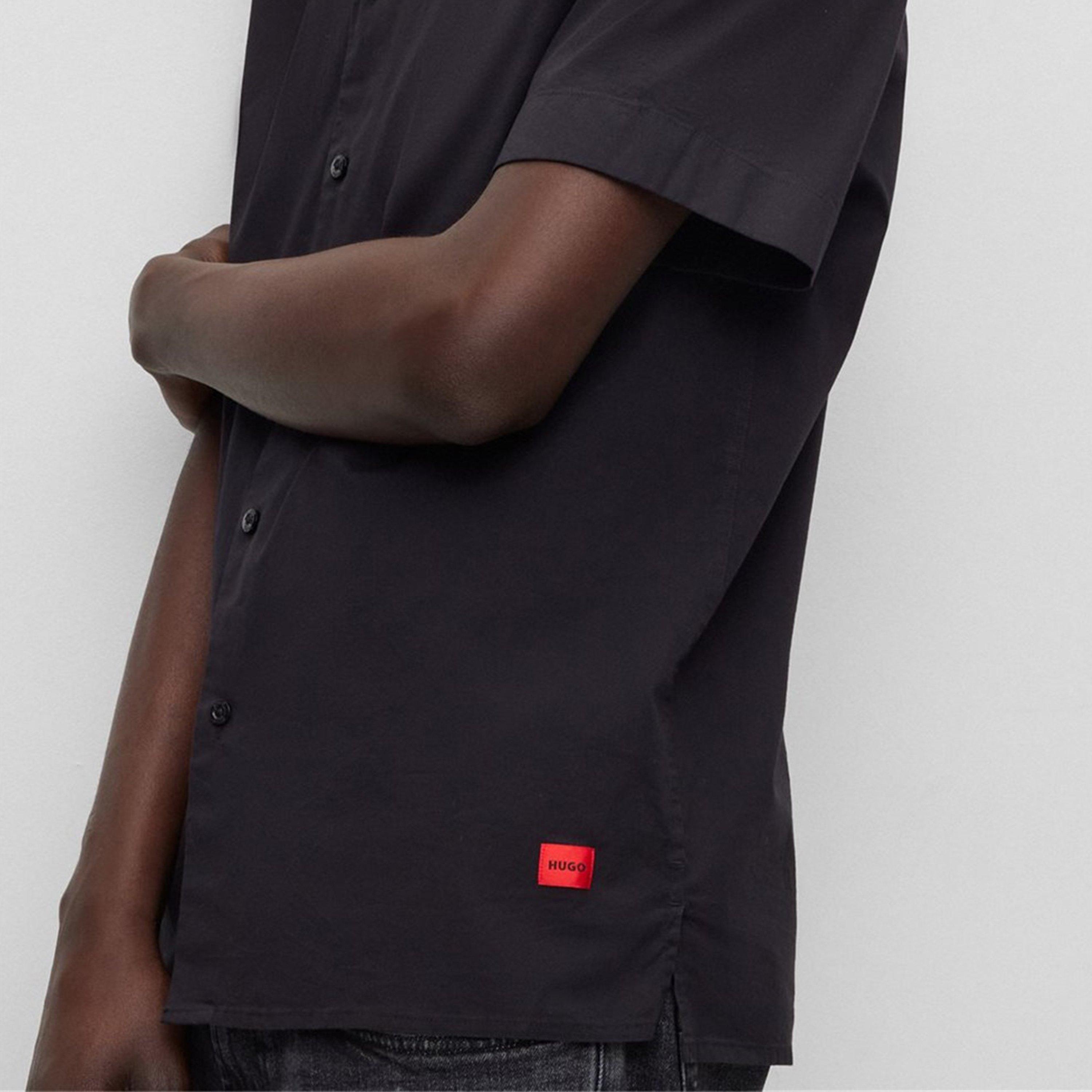 Black 001 - Hugo - Men's Short-Sleeve Plain Shirt - 4