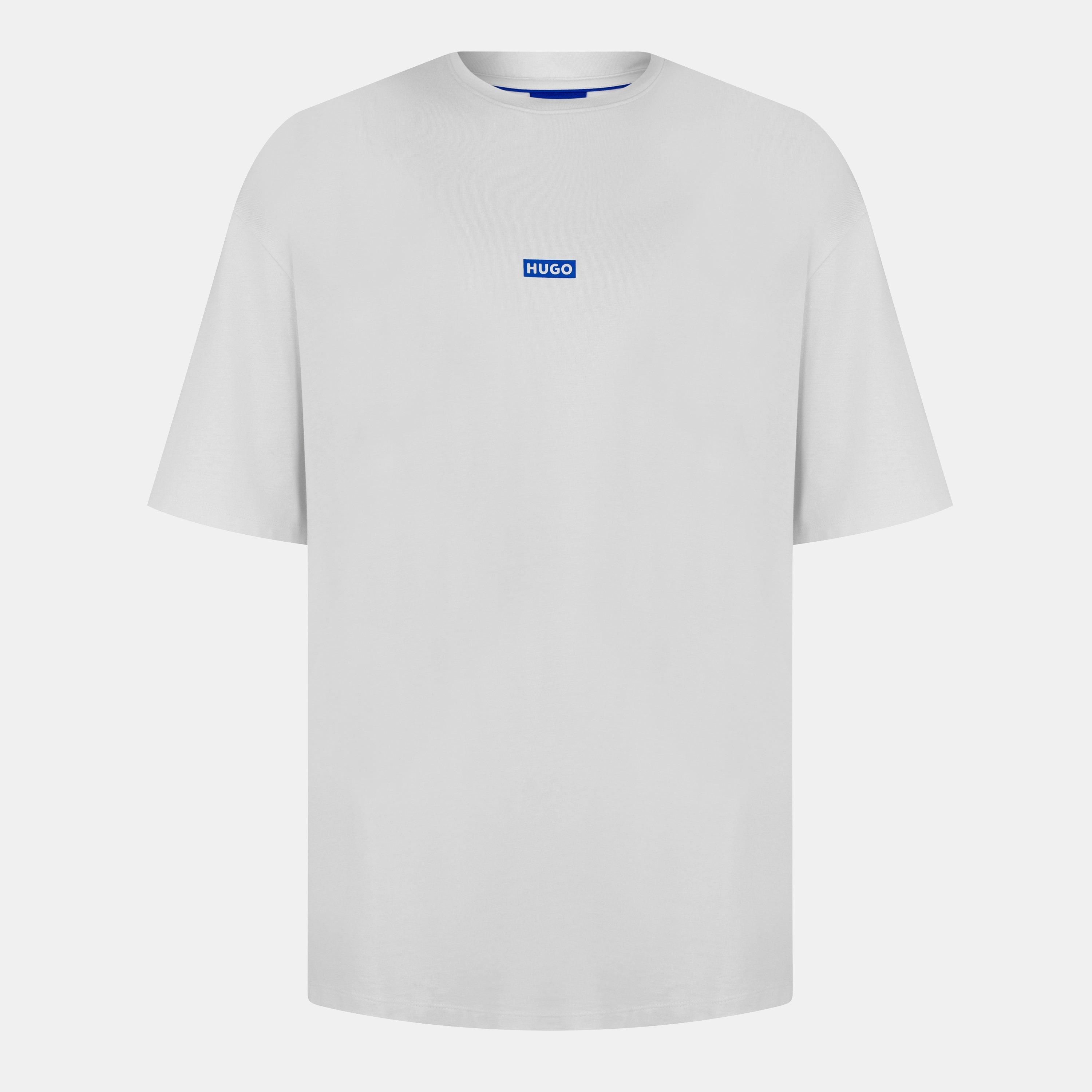 White 121 - Hugo - Mens HUGO Printed Logo Back T-Shirt with MCMXCIII text - Regular Fit - 1