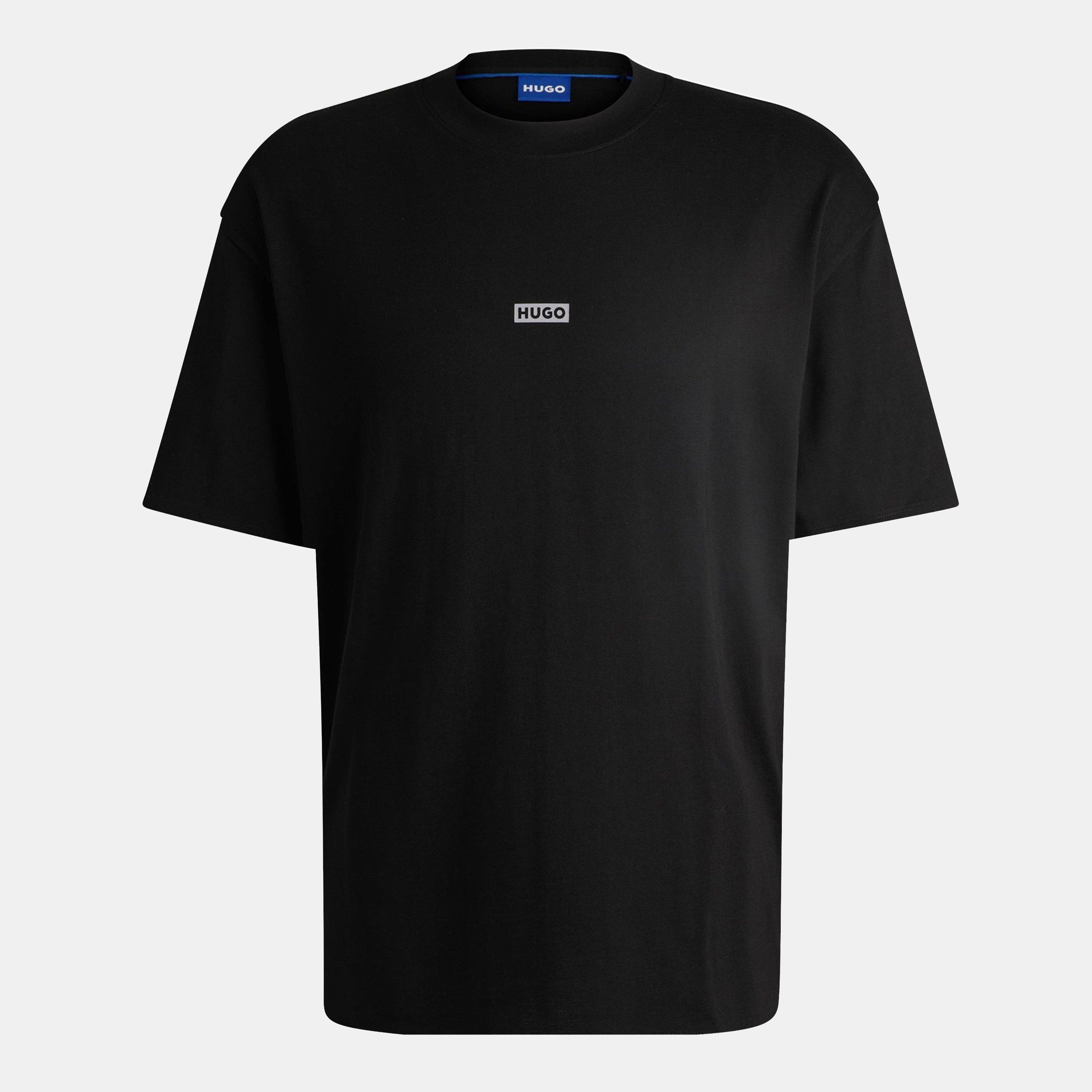 Hugo Mens HUGO Printed Logo Back T-Shirt with MCMXCIII text - Regular Fit - Black 002 - S