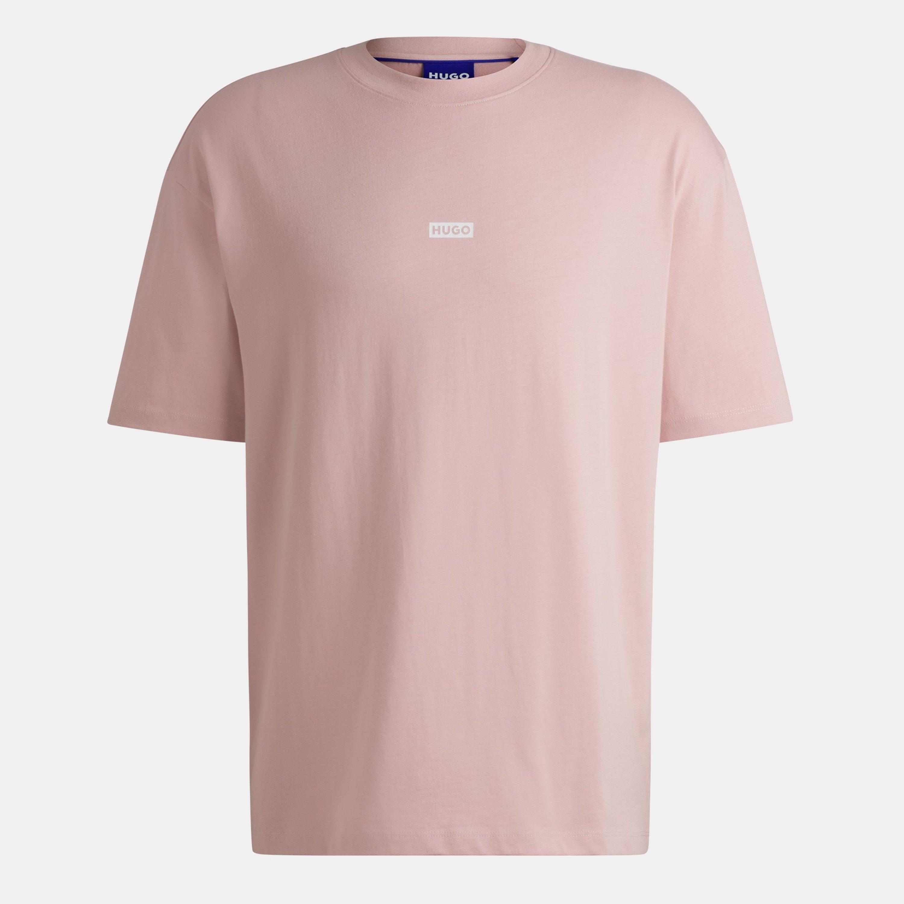 Hugo Men's Printed Logo Back T-Shirt With Mcmxciii Text - Regular Fit - Lt Pas Pink 680 - M