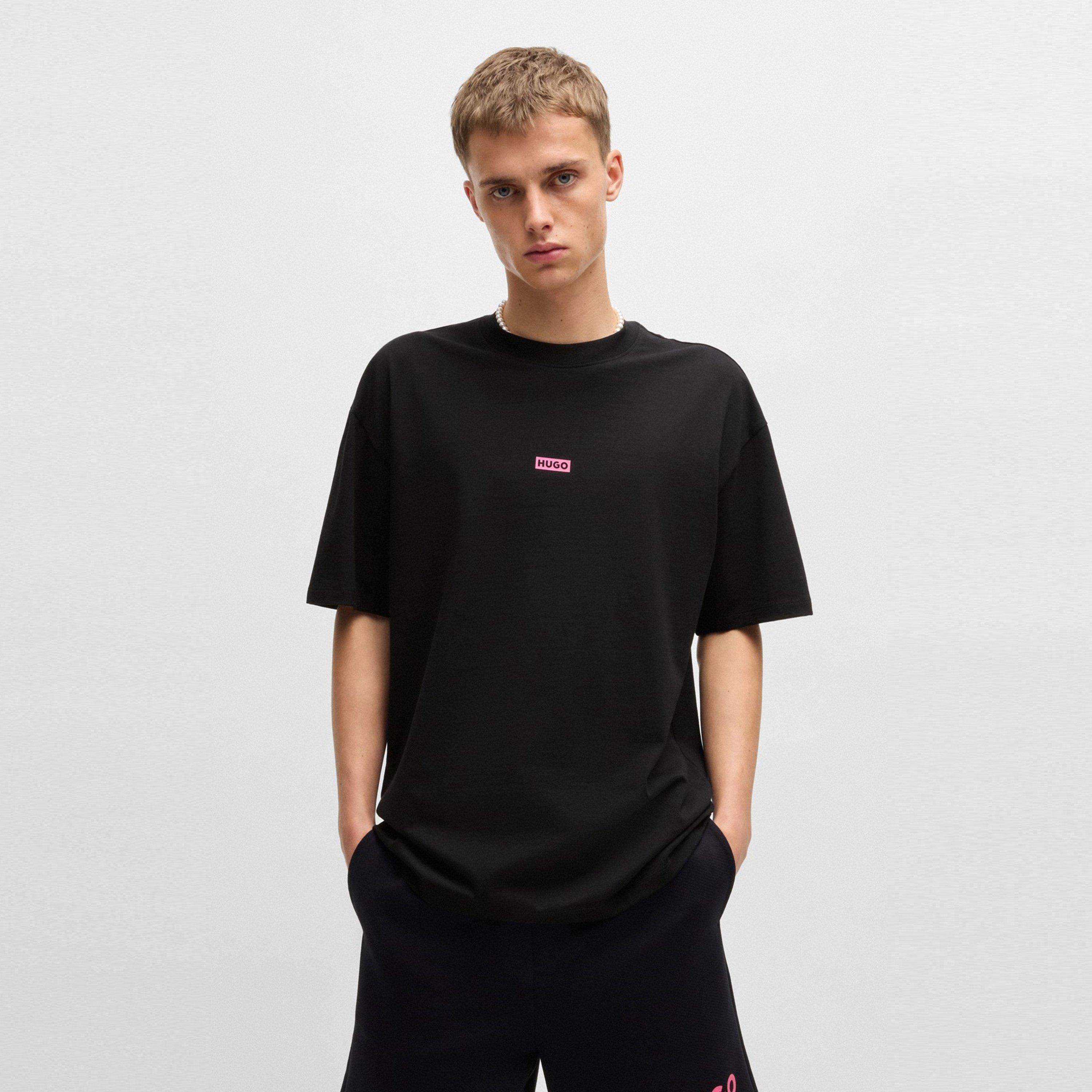 Black 003 - Hugo - Mens HUGO Printed Logo Back T-Shirt with MCMXCIII text - Regular Fit - 2