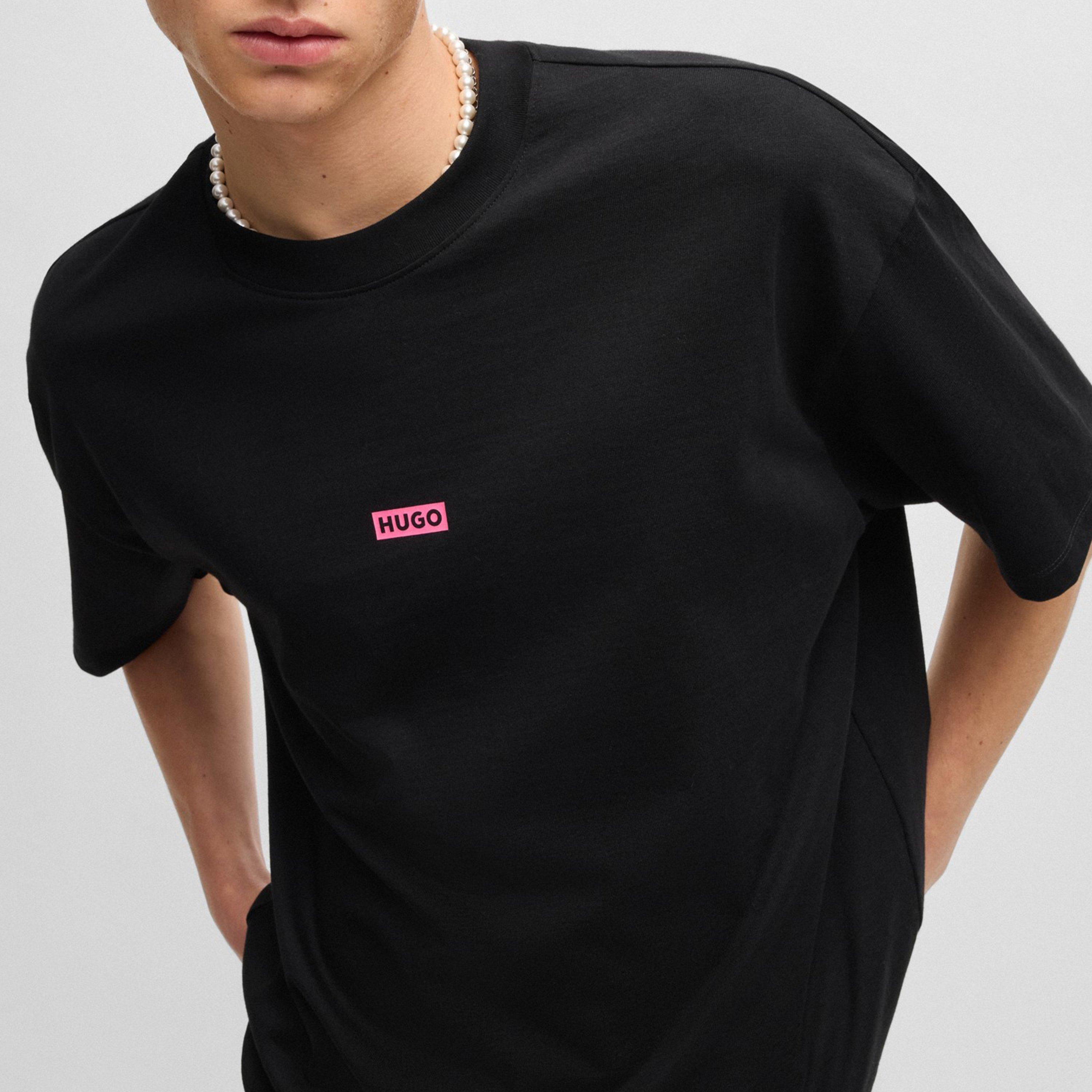 Black 003 - Hugo - Mens HUGO Printed Logo Back T-Shirt with MCMXCIII text - Regular Fit - 4