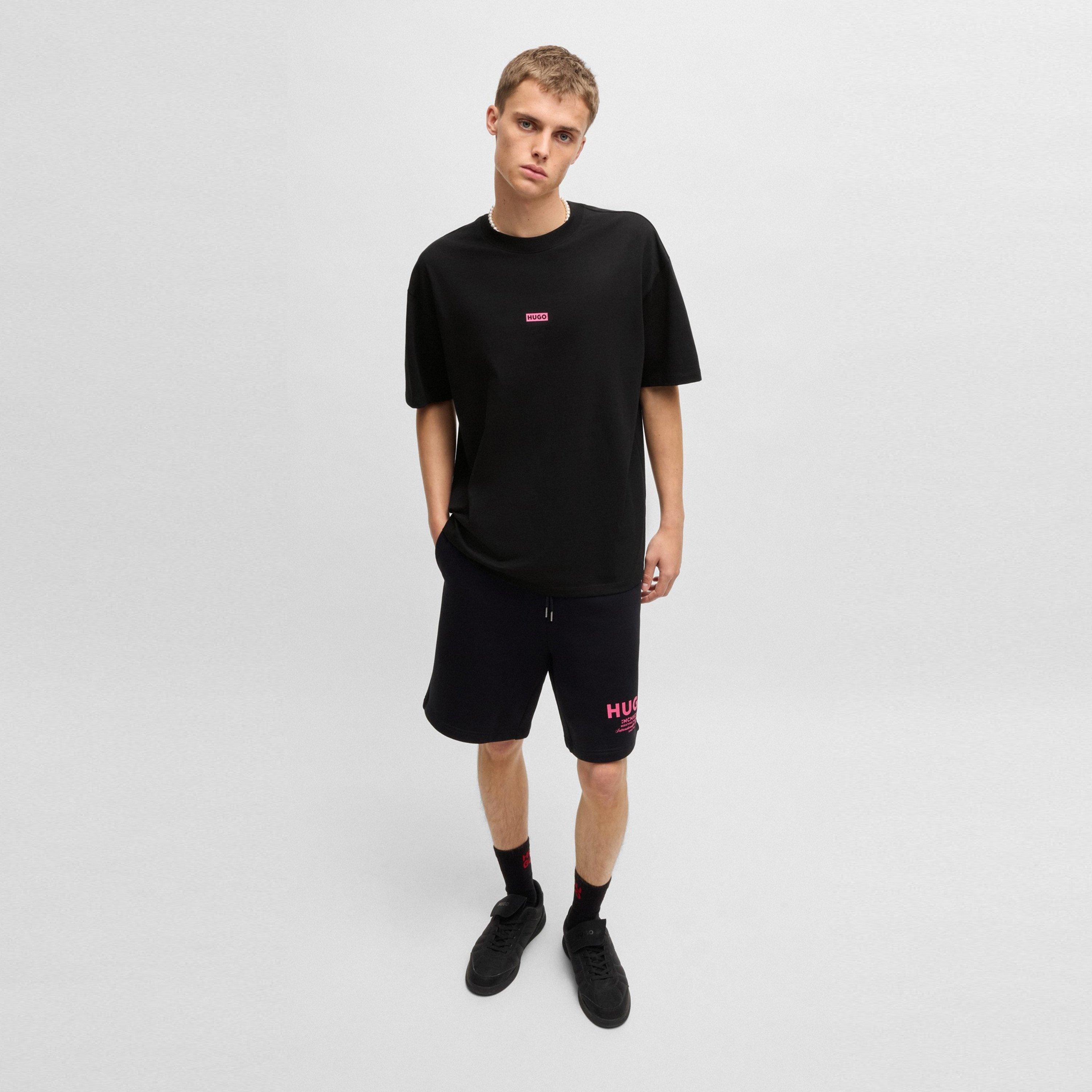 Black 003 - Hugo - Mens HUGO Printed Logo Back T-Shirt with MCMXCIII text - Regular Fit - 5