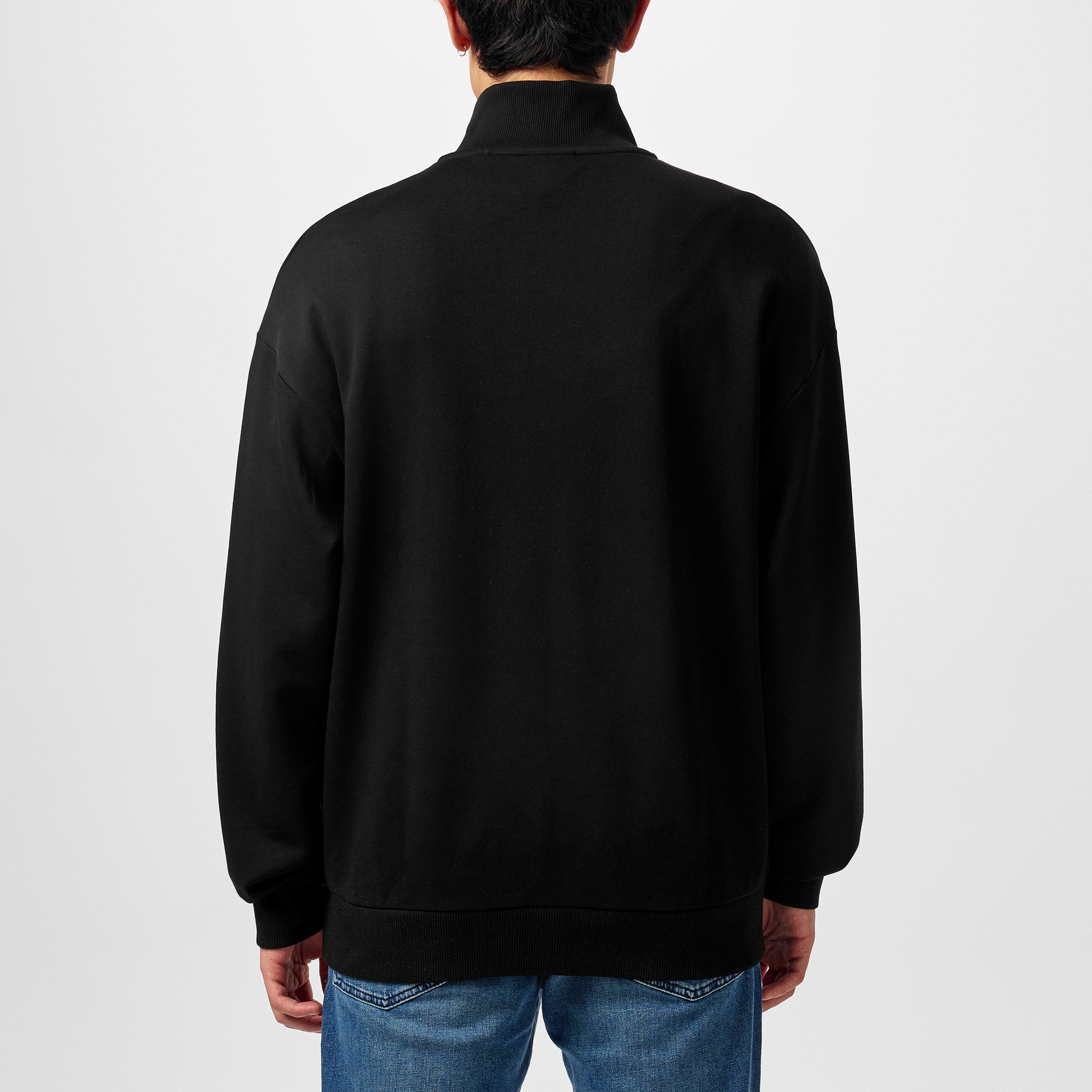 Black 001 - Hugo - Men's Quarter-Zip Fleece Top - 5