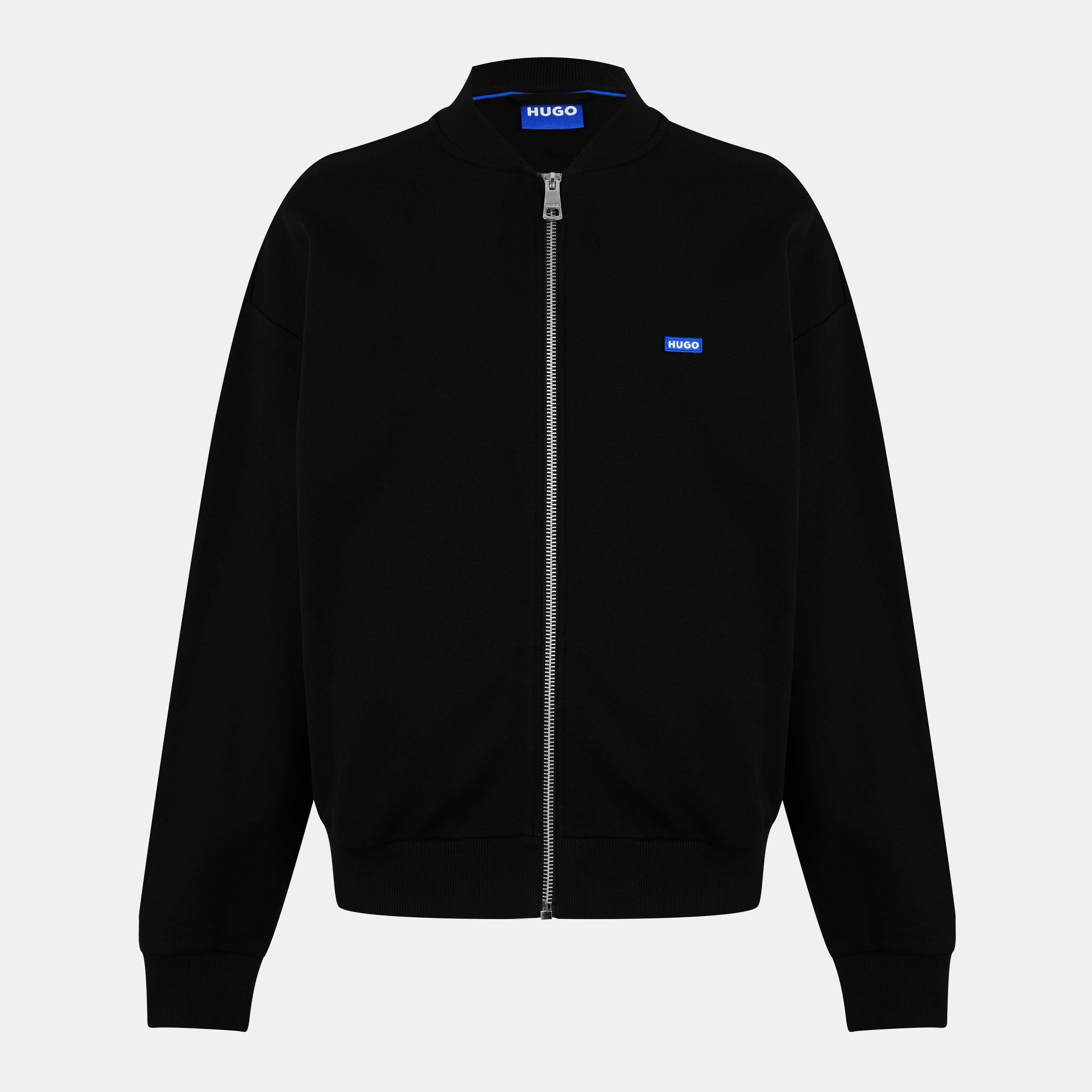 Black 001 - Hugo - Men's Narane Full-Zip Fleece - 1