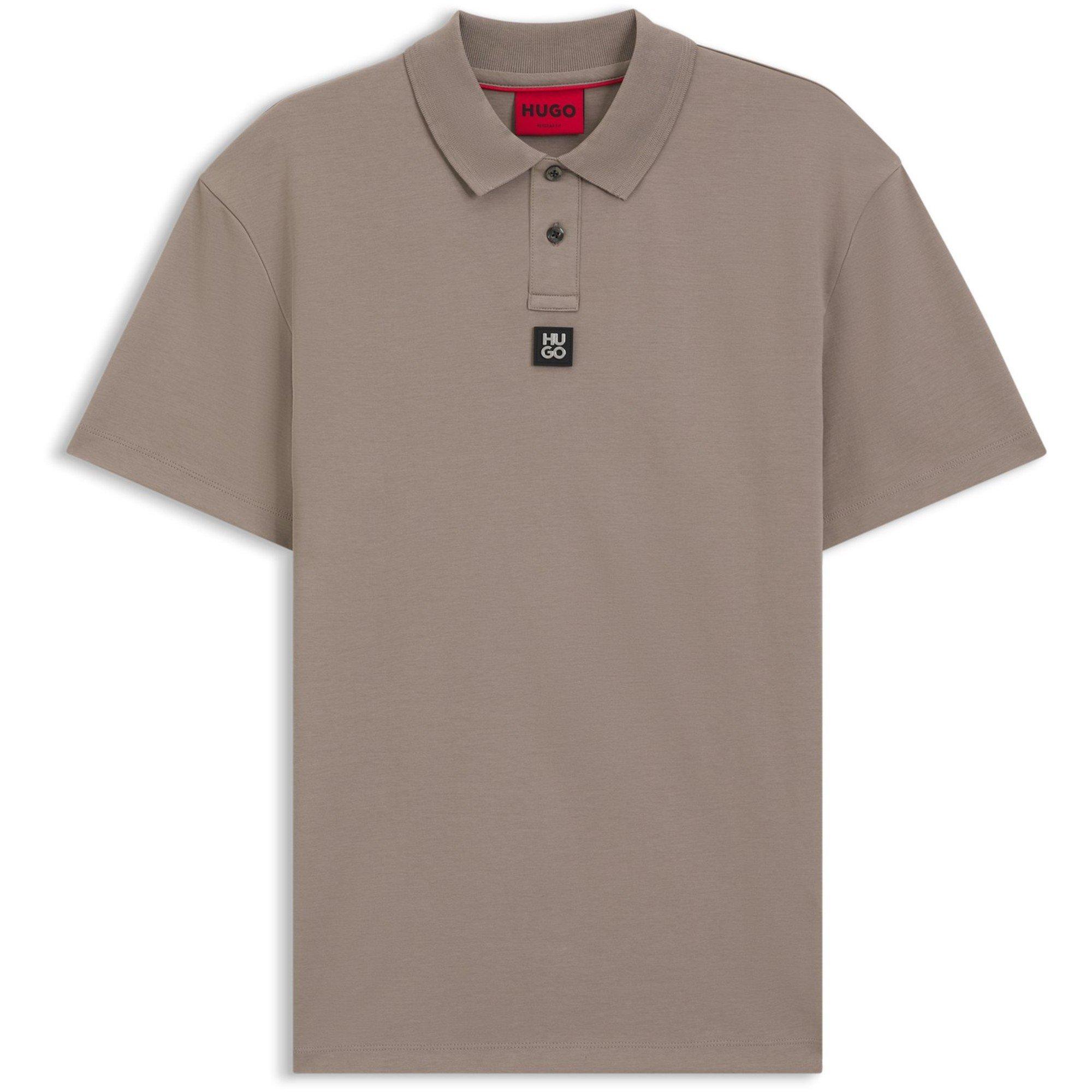Hugo Men's Deabono Short Sleeve Polo Shirt With Logo Detail - Brown 237 - S