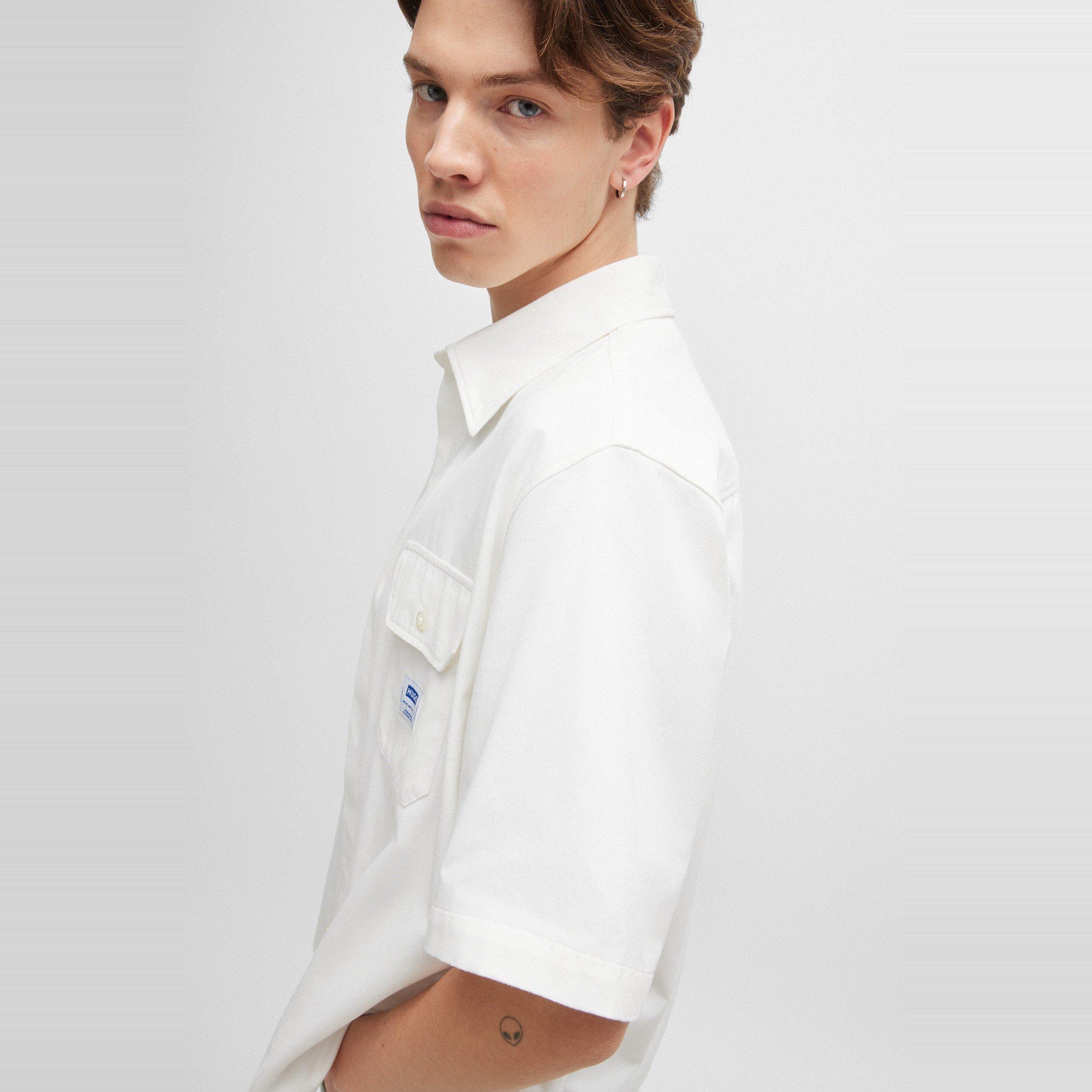 Open White - Hugo - Men's Ekyno Short-Sleeve Plain Shirt - 4