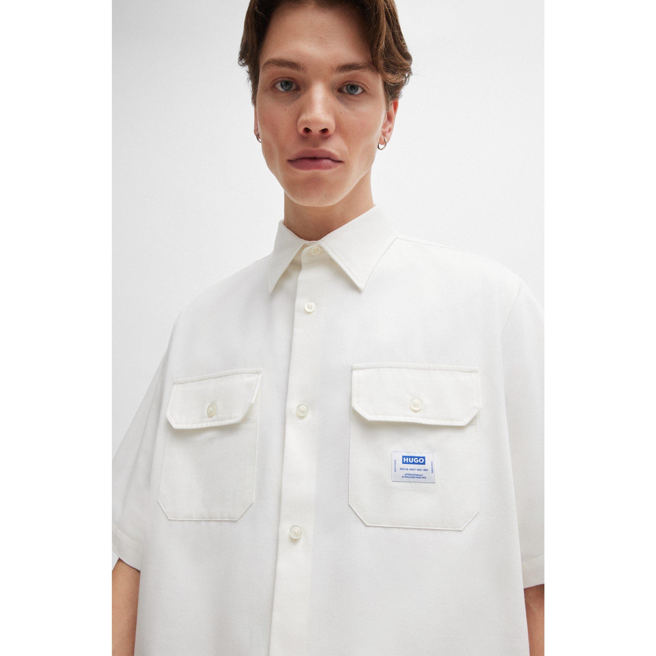 Open White - Hugo - Men's Ekyno Short-Sleeve Plain Shirt - 5