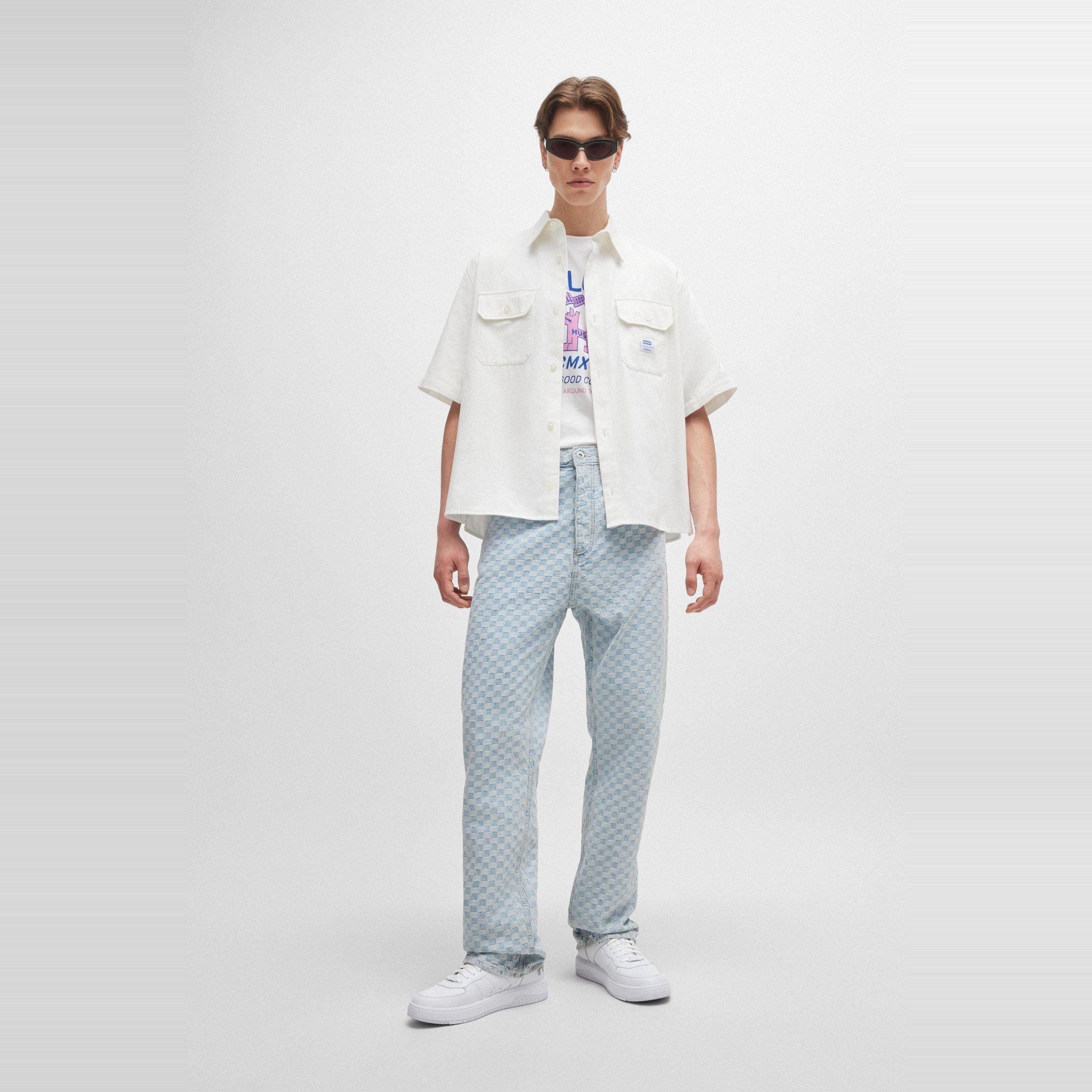 Open White - Hugo - Men's Ekyno Short-Sleeve Plain Shirt - 6