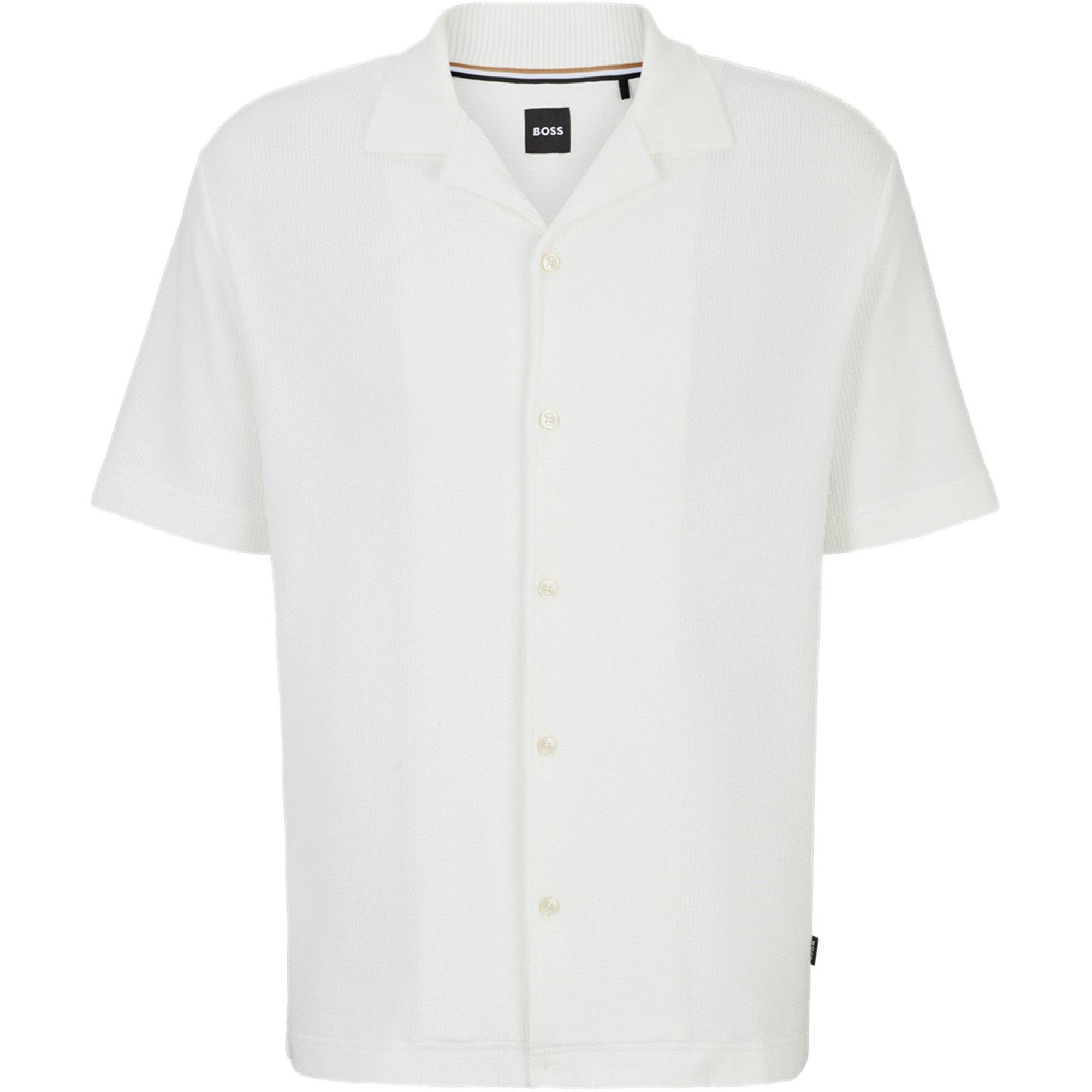 White 100 - Boss - Men's Powell 129 Short Sleeve Shirt