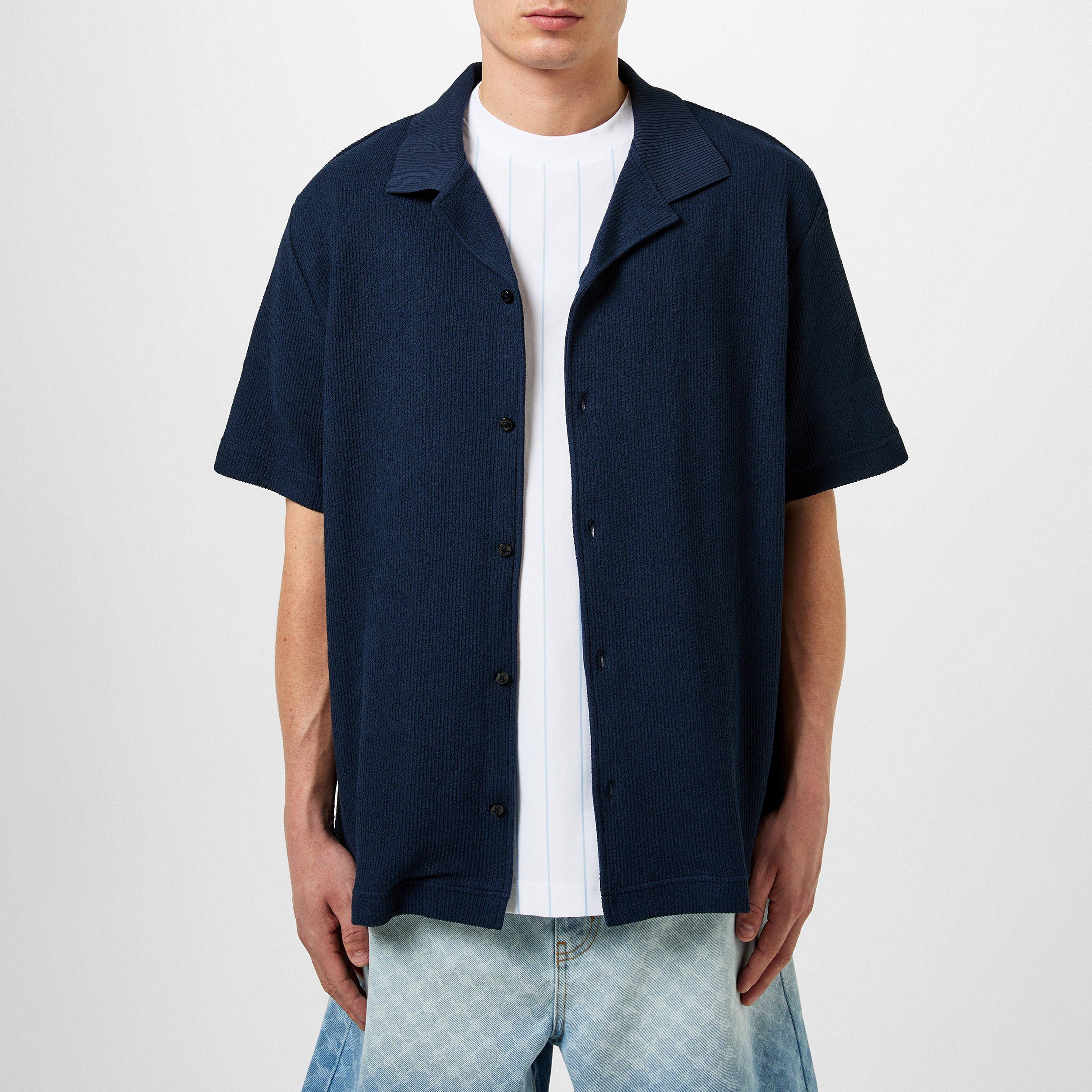 Dark Blue 404 - Boss - Men's Powell 129 Plain Short-Sleeve Shirt - 2