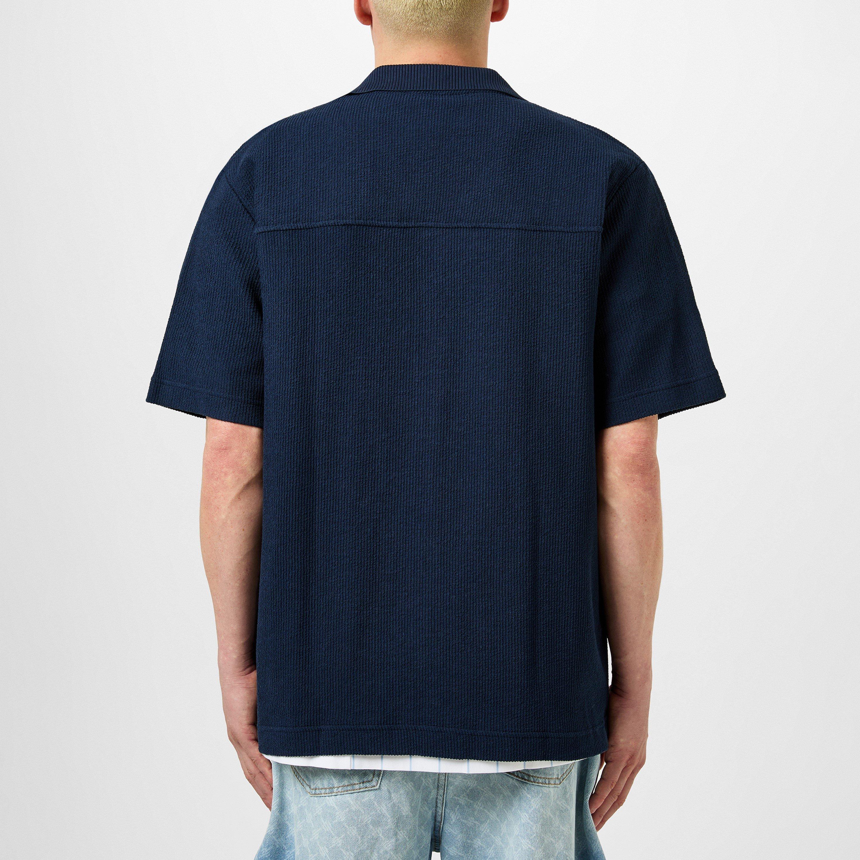 Dark Blue 404 - Boss - Men's Powell 129 Plain Short-Sleeve Shirt - 3