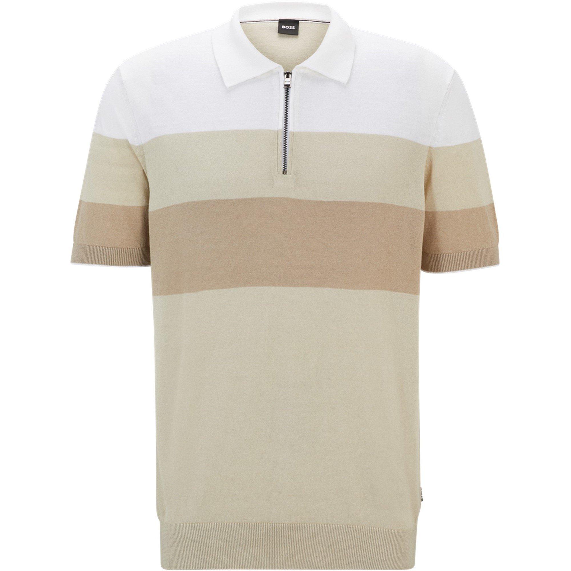 Light Beige 271 - Boss - Men's Trieste Knitted Short Sleeve Polo Shirt - 1