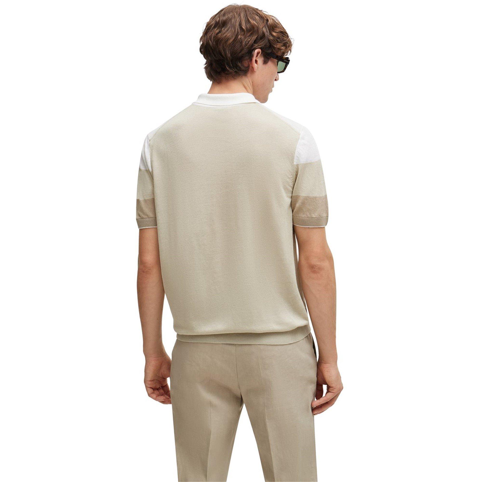 Light Beige 271 - Boss - Men's Trieste Knitted Short-Sleeve Polo - 2