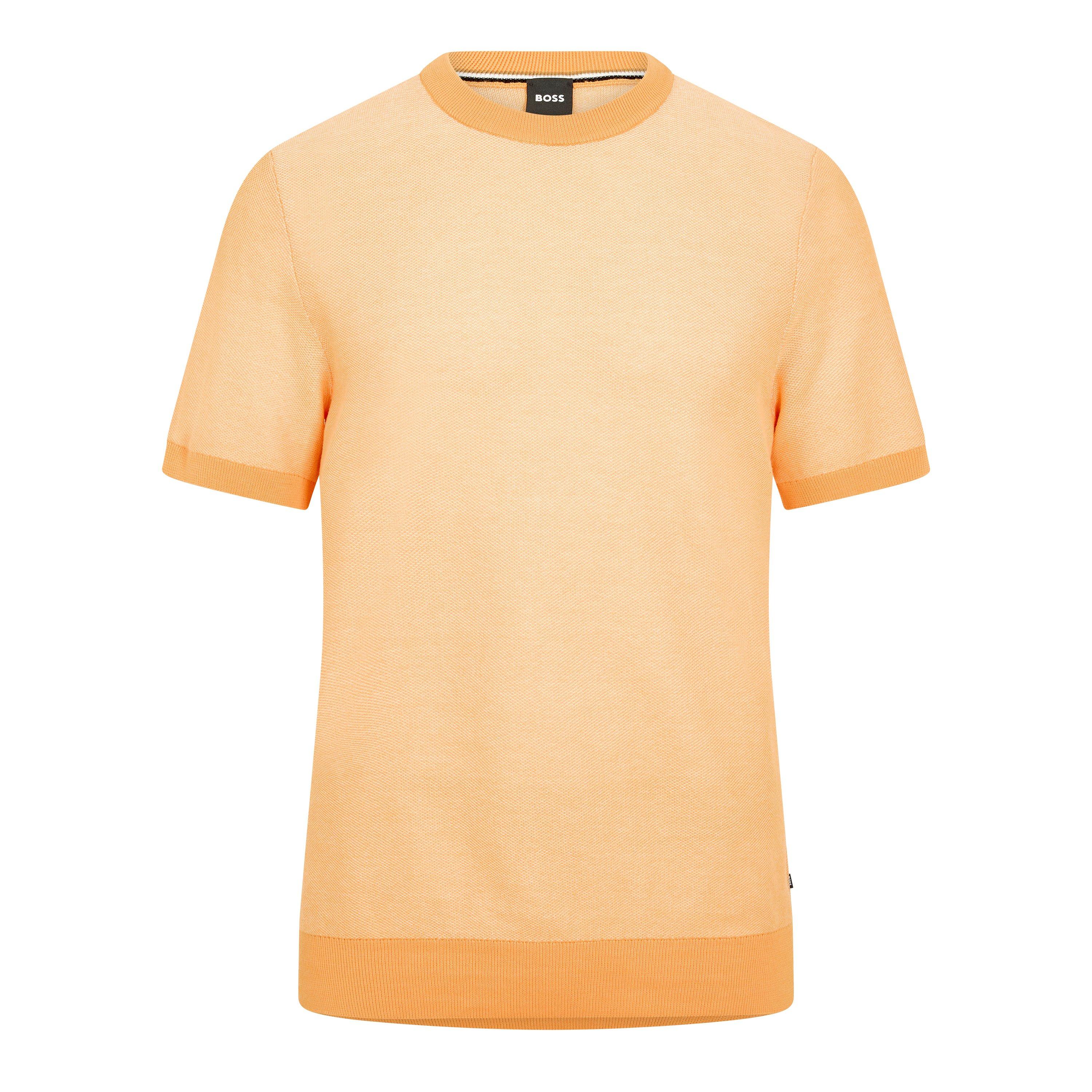 Boss Men's Tantino Knitted T-Shirt - Medium Orange - Medium
