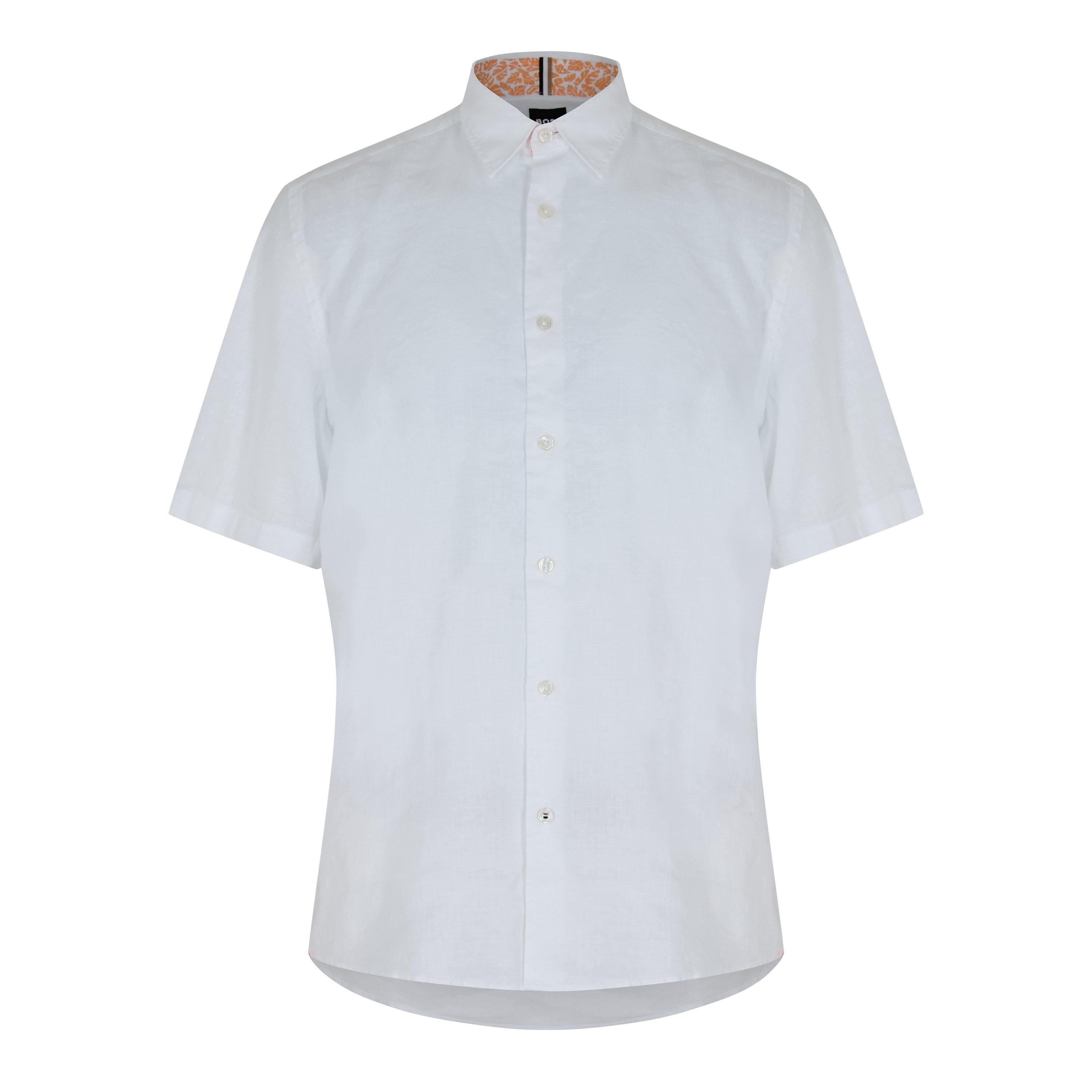 Boss Men's HBB S-LIAM Short-Sleeve Plain Shirt