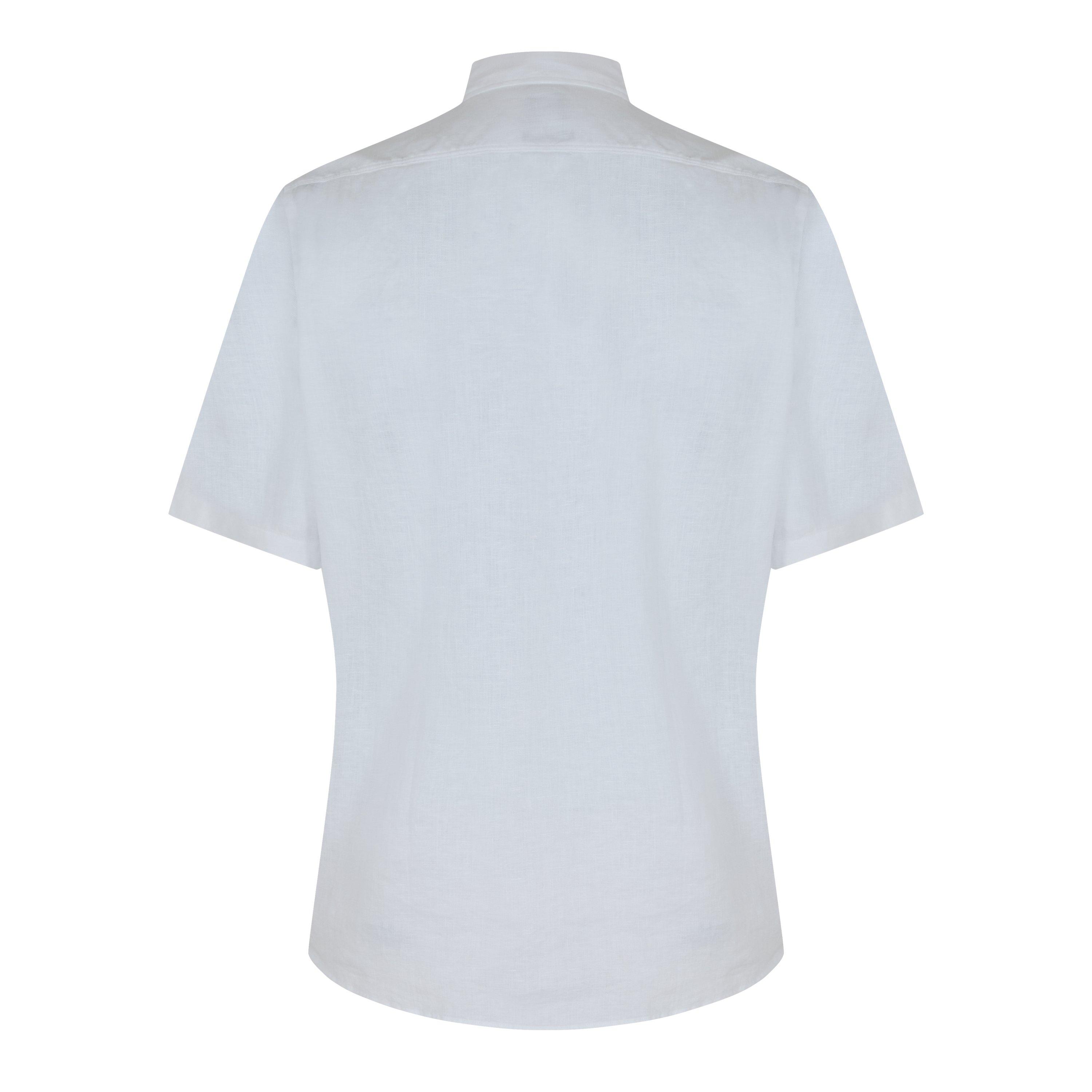 White 100 - Boss - Men's HBB S-LIAM Short-Sleeve Plain Shirt - 2