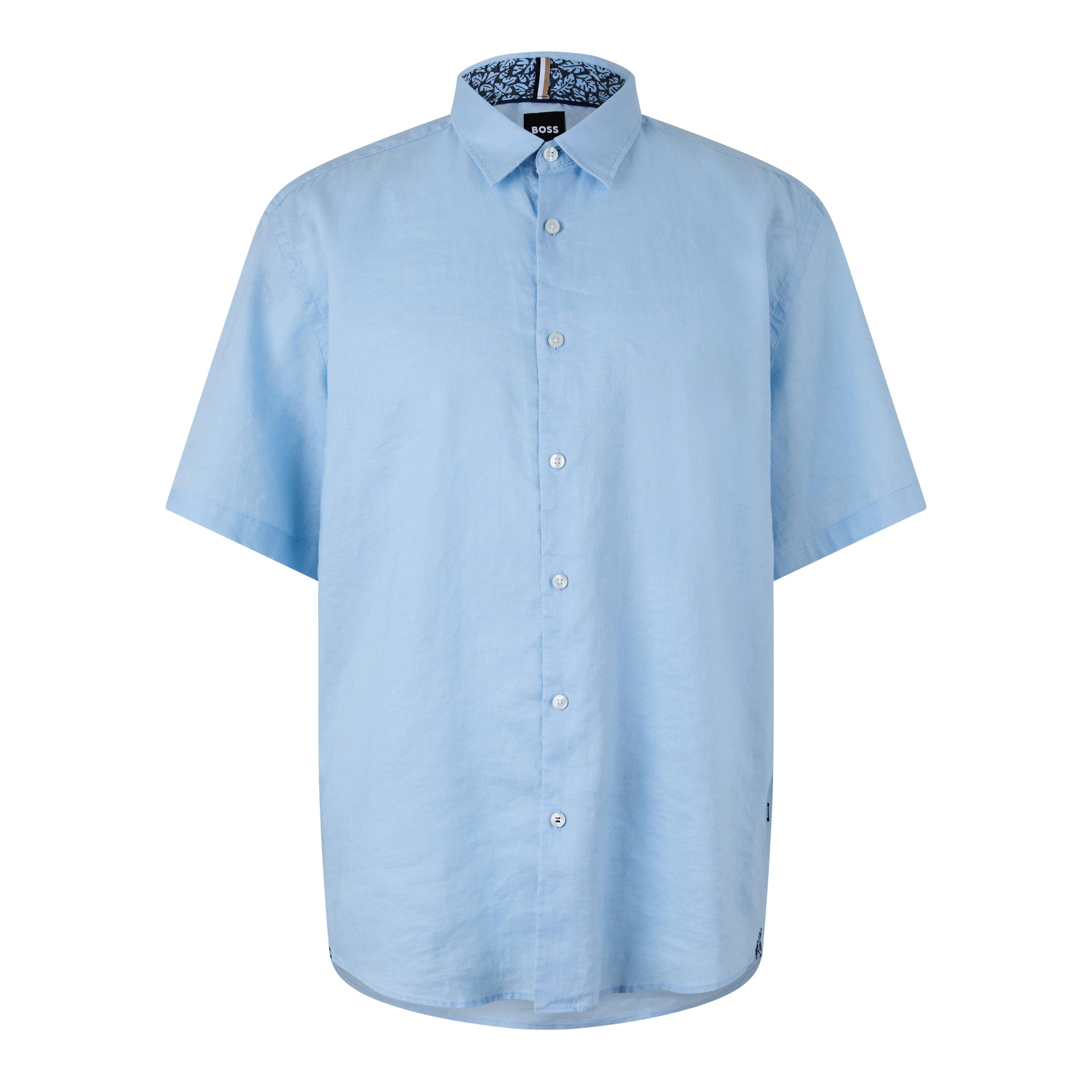 Boss Men's HBB S-LIAM Short-Sleeve Plain Shirt