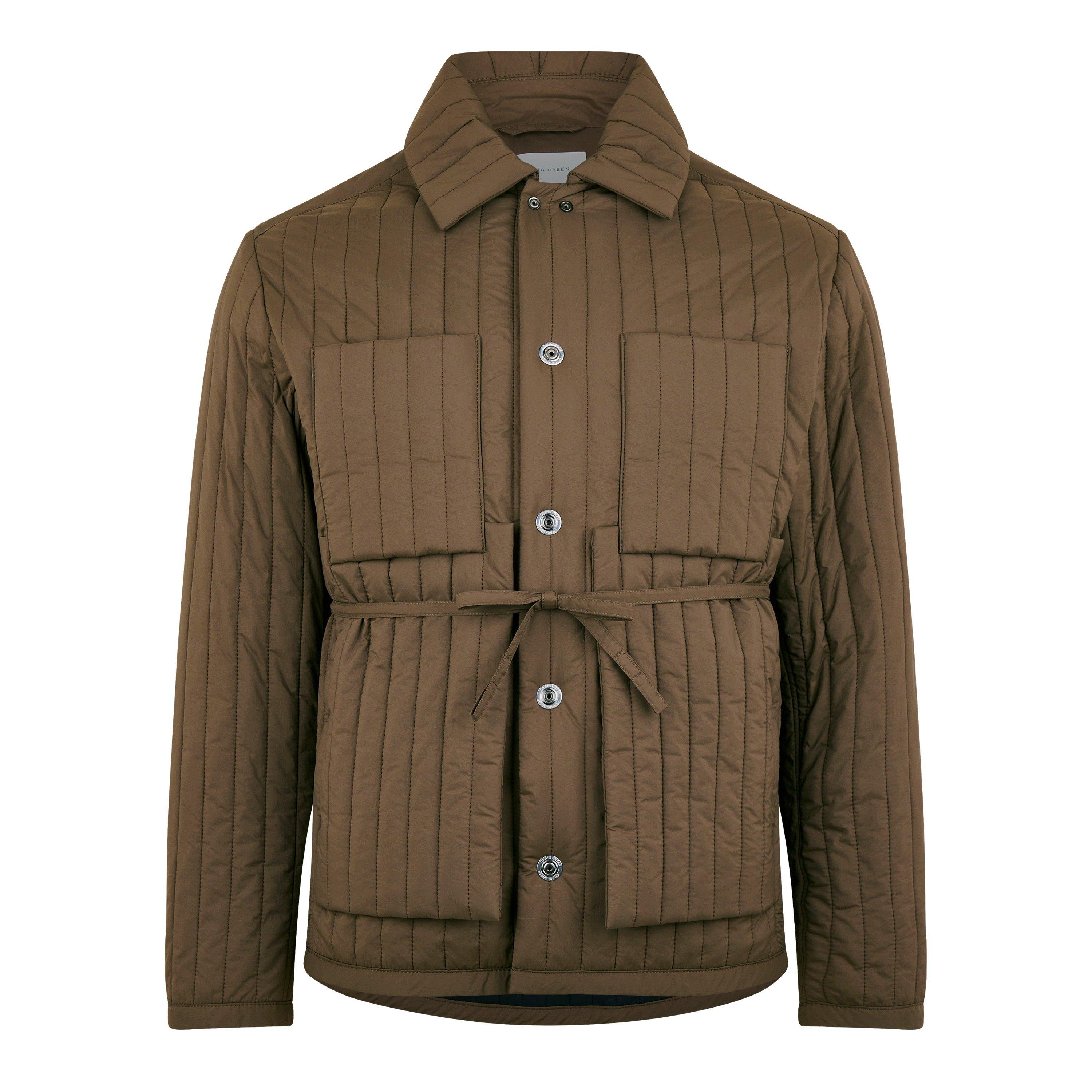Brown - Craig Green - Men's  Brown Long Sleeve Quilted Jacket - 7