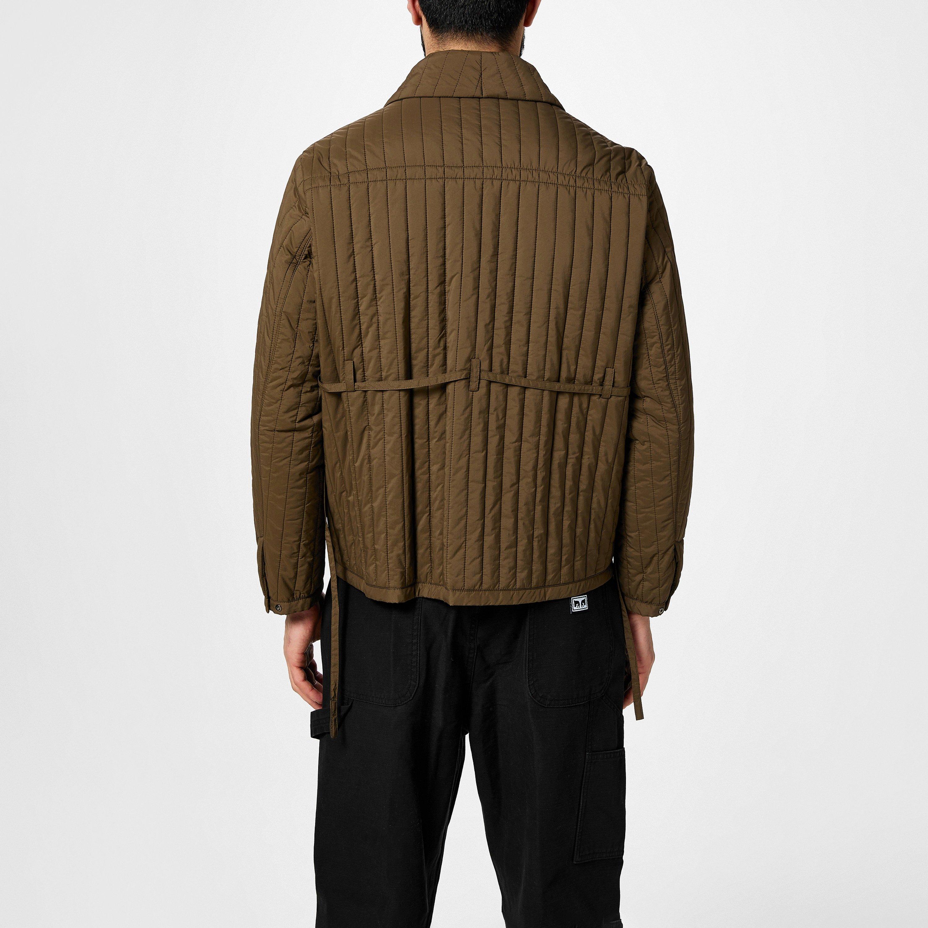 Brown - Craig Green - Men's  Brown Long Sleeve Quilted Jacket - 4