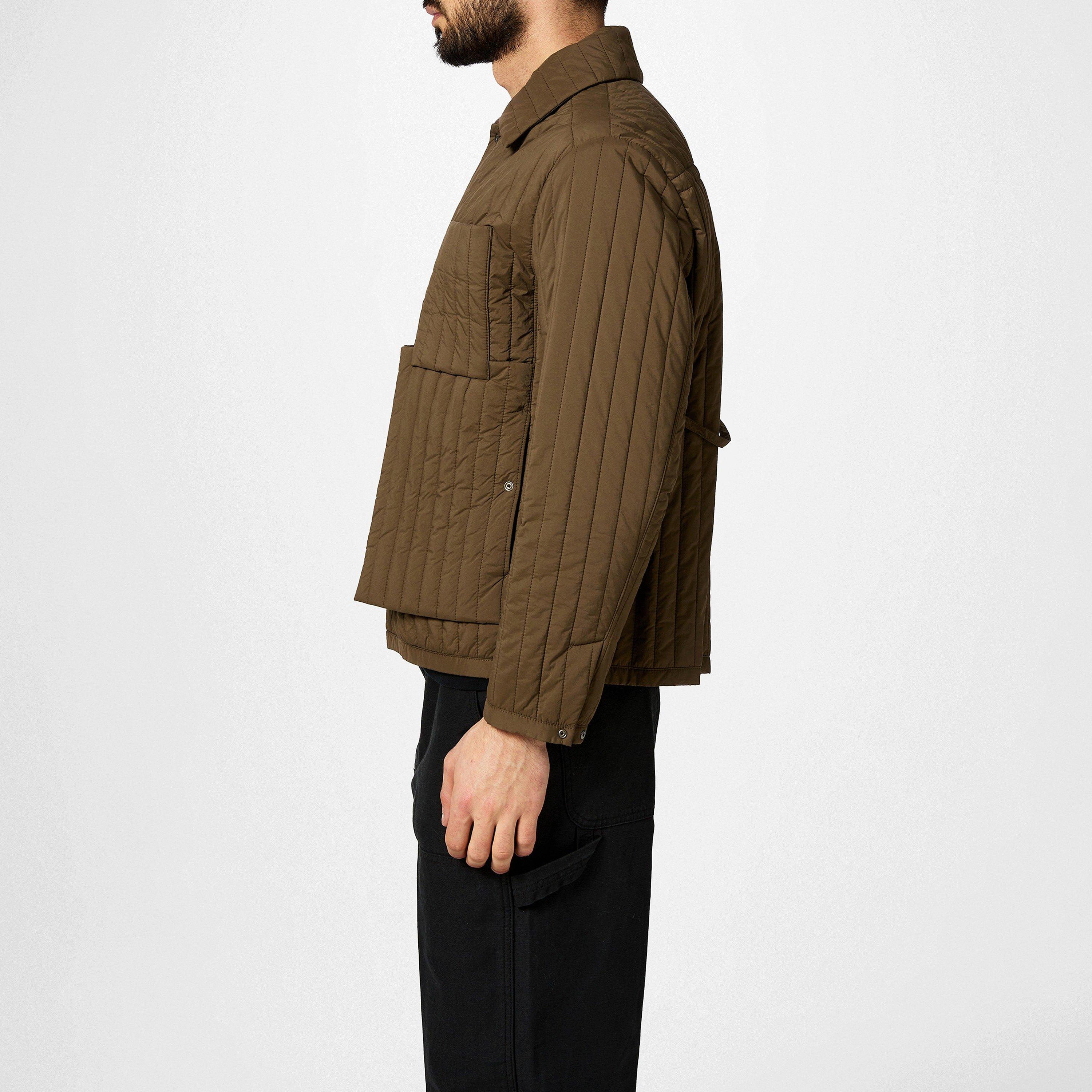 Brown - Craig Green - Men's  Brown Long Sleeve Quilted Jacket - 5