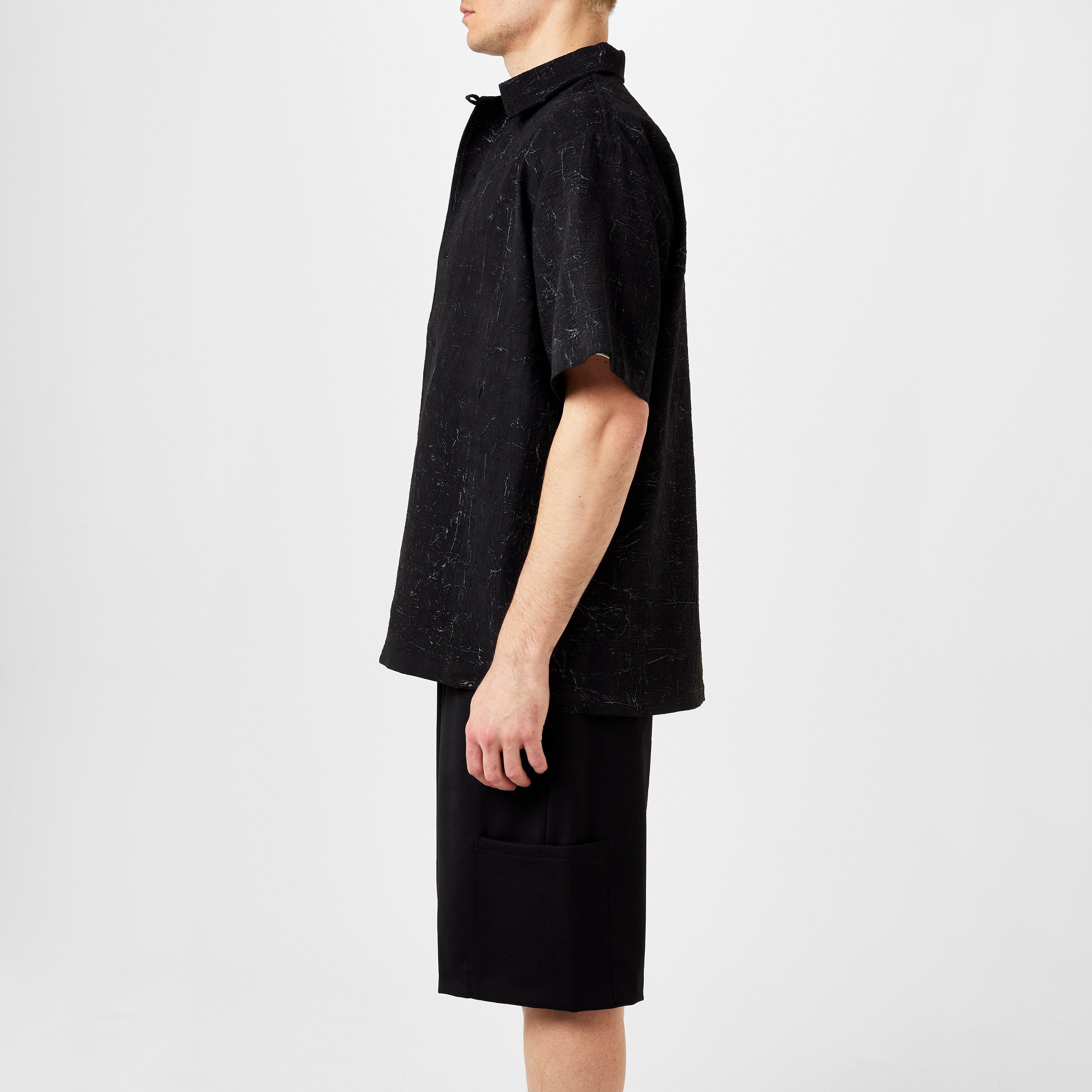 Black - Han Kjobenhavn - Men's Short-Sleeve Patterned Shirt - 2