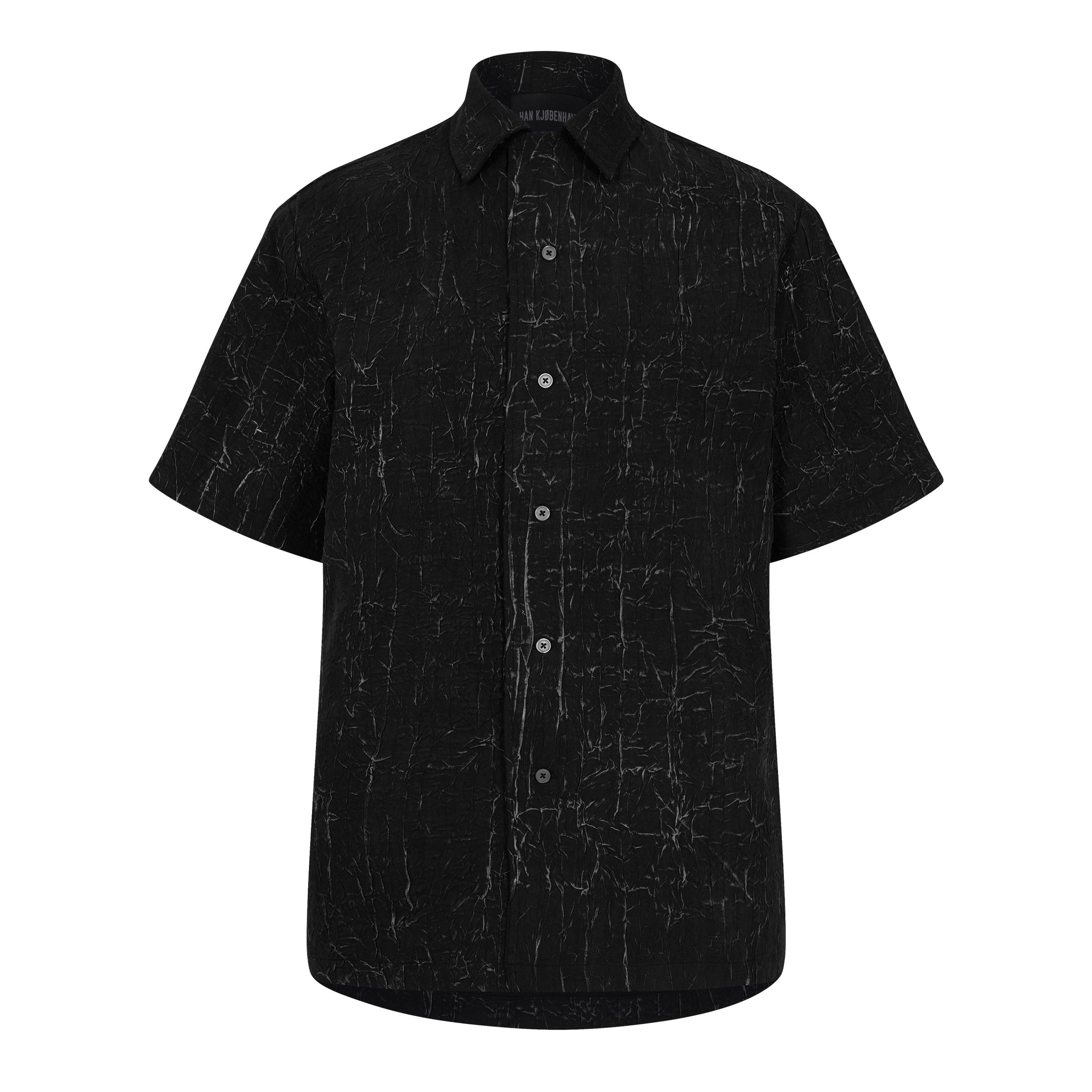 Black - Han Kjobenhavn - Men's Short-Sleeve Patterned Shirt - 5