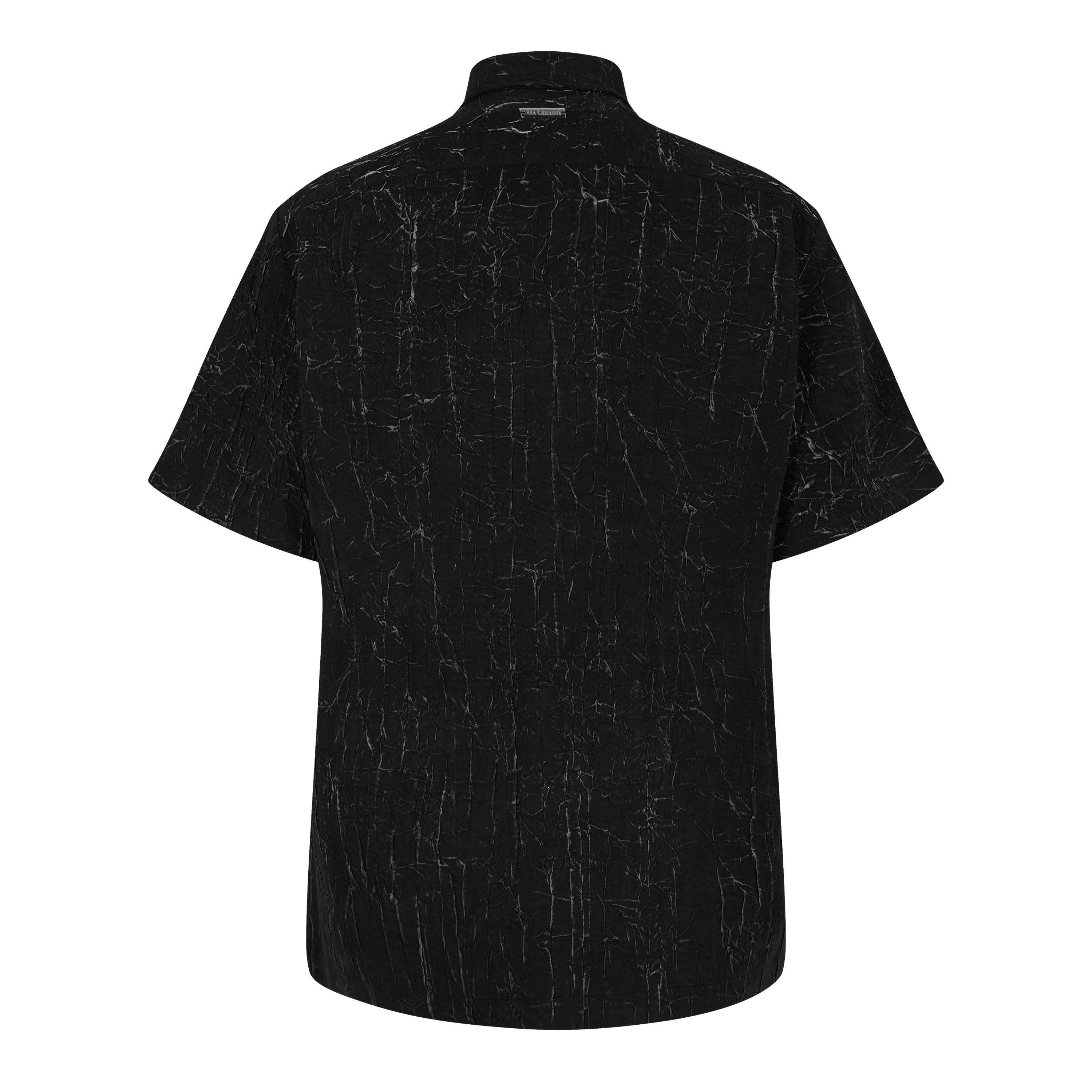 Black - Han Kjobenhavn - Men's Short-Sleeve Patterned Shirt - 6