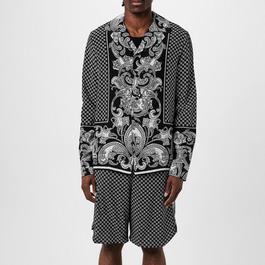 Balmain Monogram Silk Pyjama Shirt