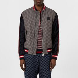 Balmain Monogrammed Zip-Up Bomber Jacket