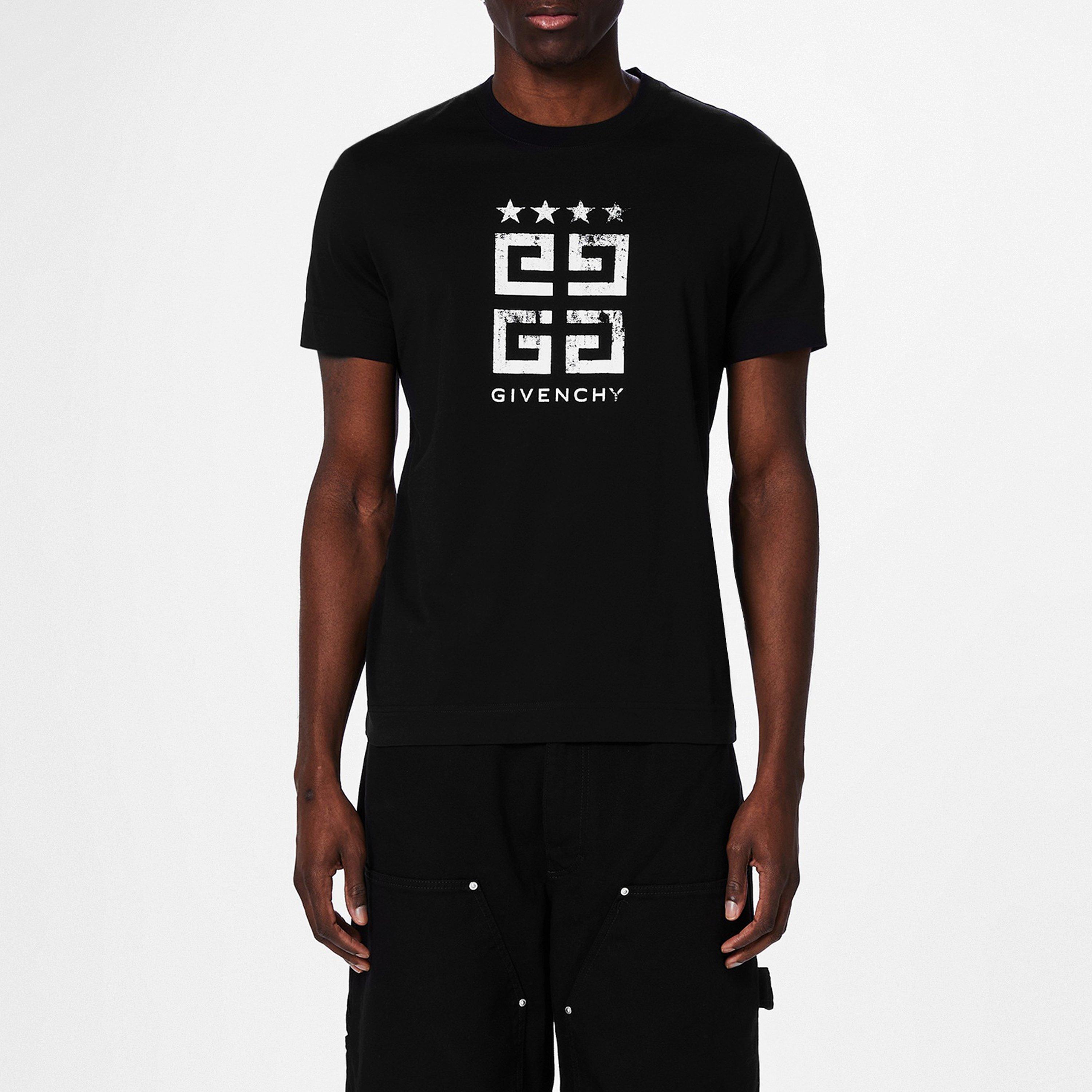 Black/White - GIVENCHY - 4g Emblem T-Shirt - 1