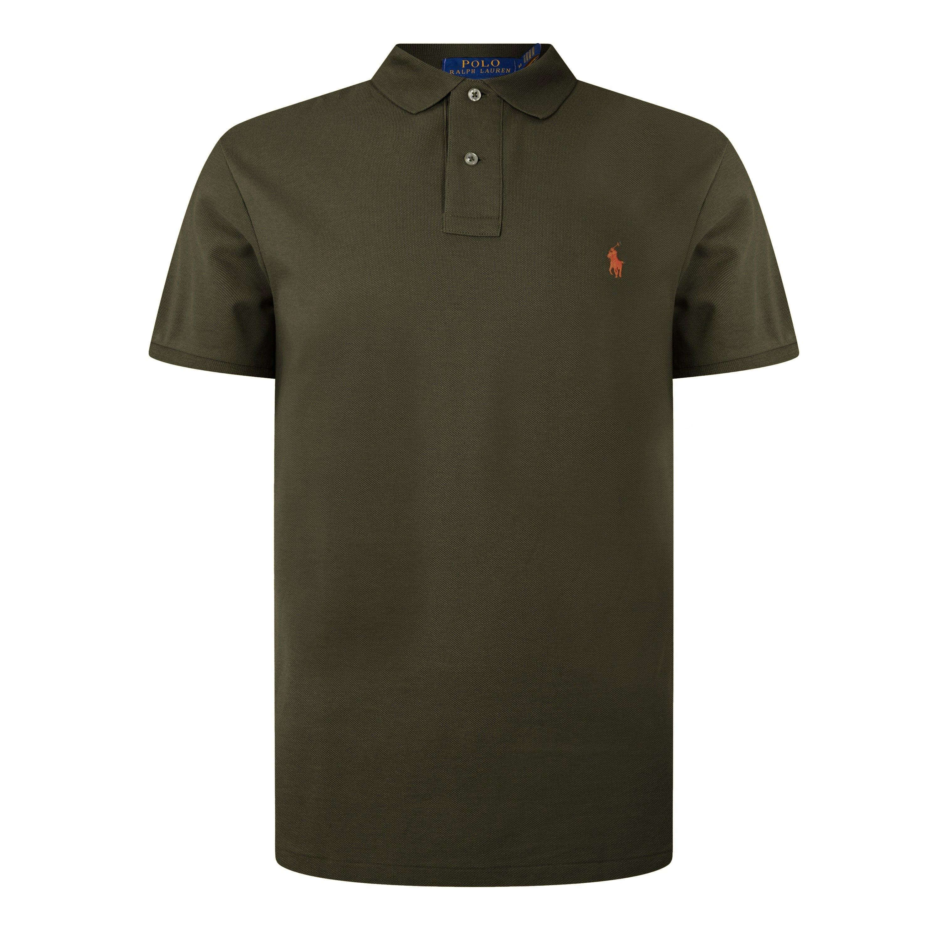 Polo Ralph Lauren Mens Custom Short Sleeve Polo Shirt - Defender Green - L