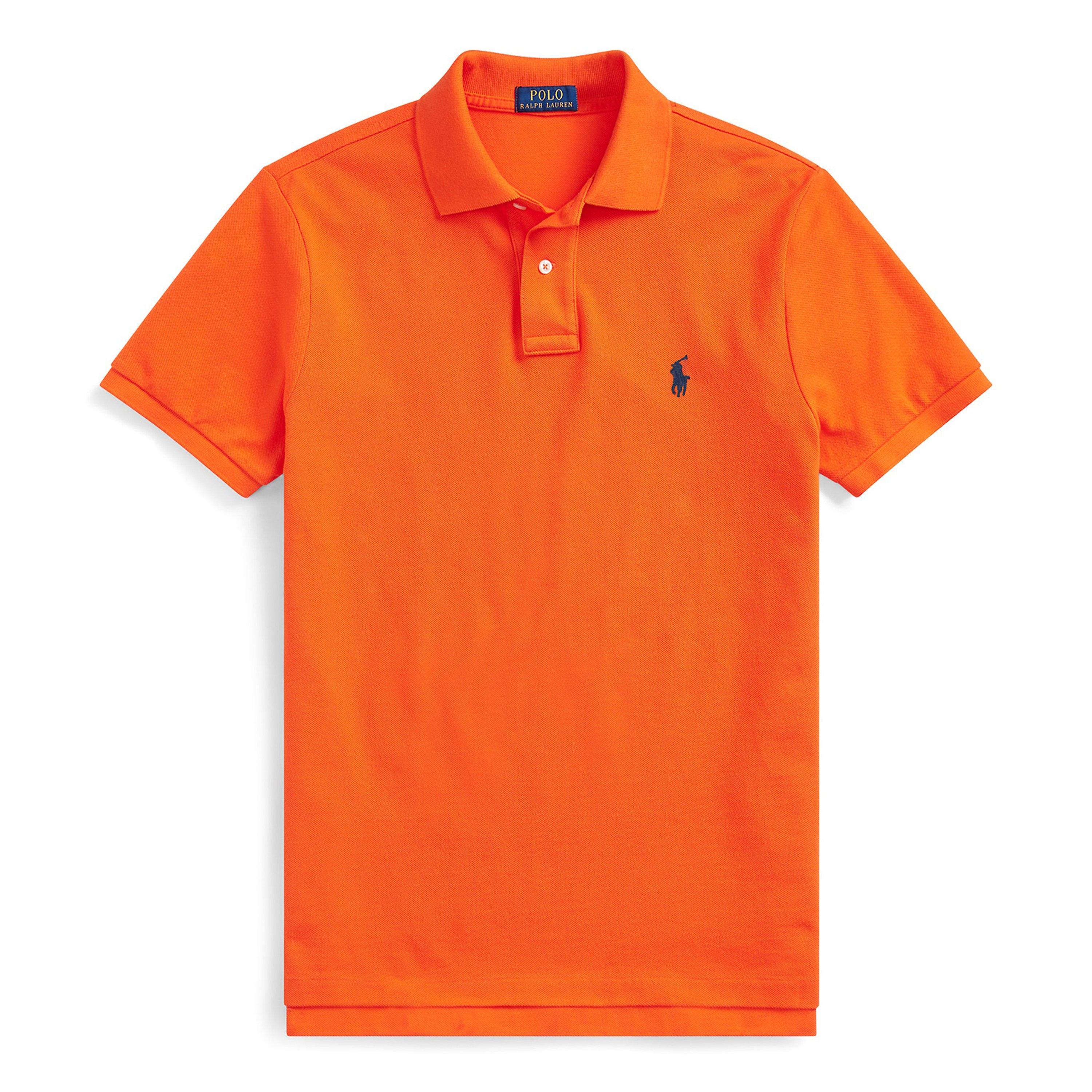 Polo Ralph Lauren Mens Custom Short Sleeve Polo Shirt - Sailing Orange - L