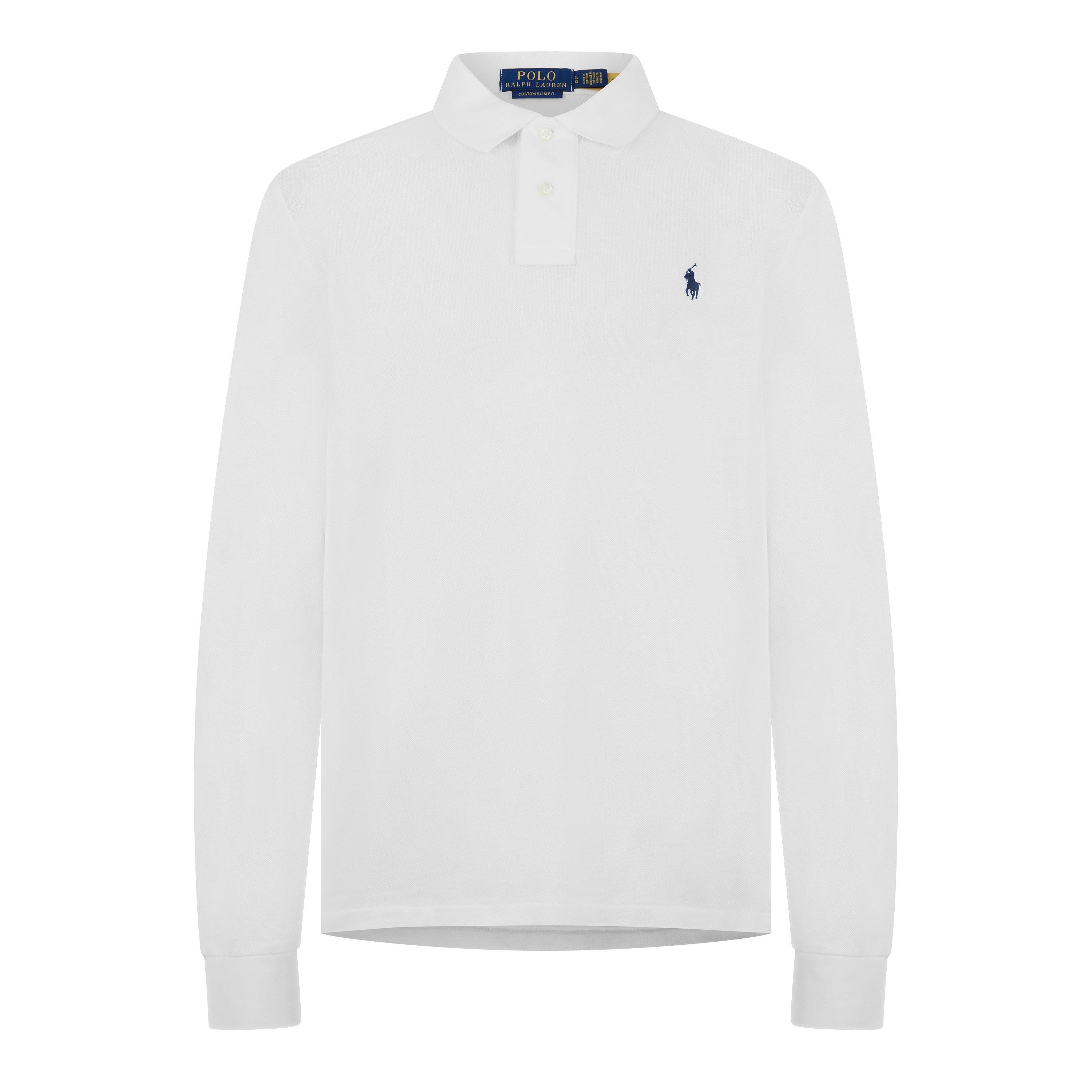 Polo Ralph Lauren Men's White Long Sleeve Polo Shirt - 2XL