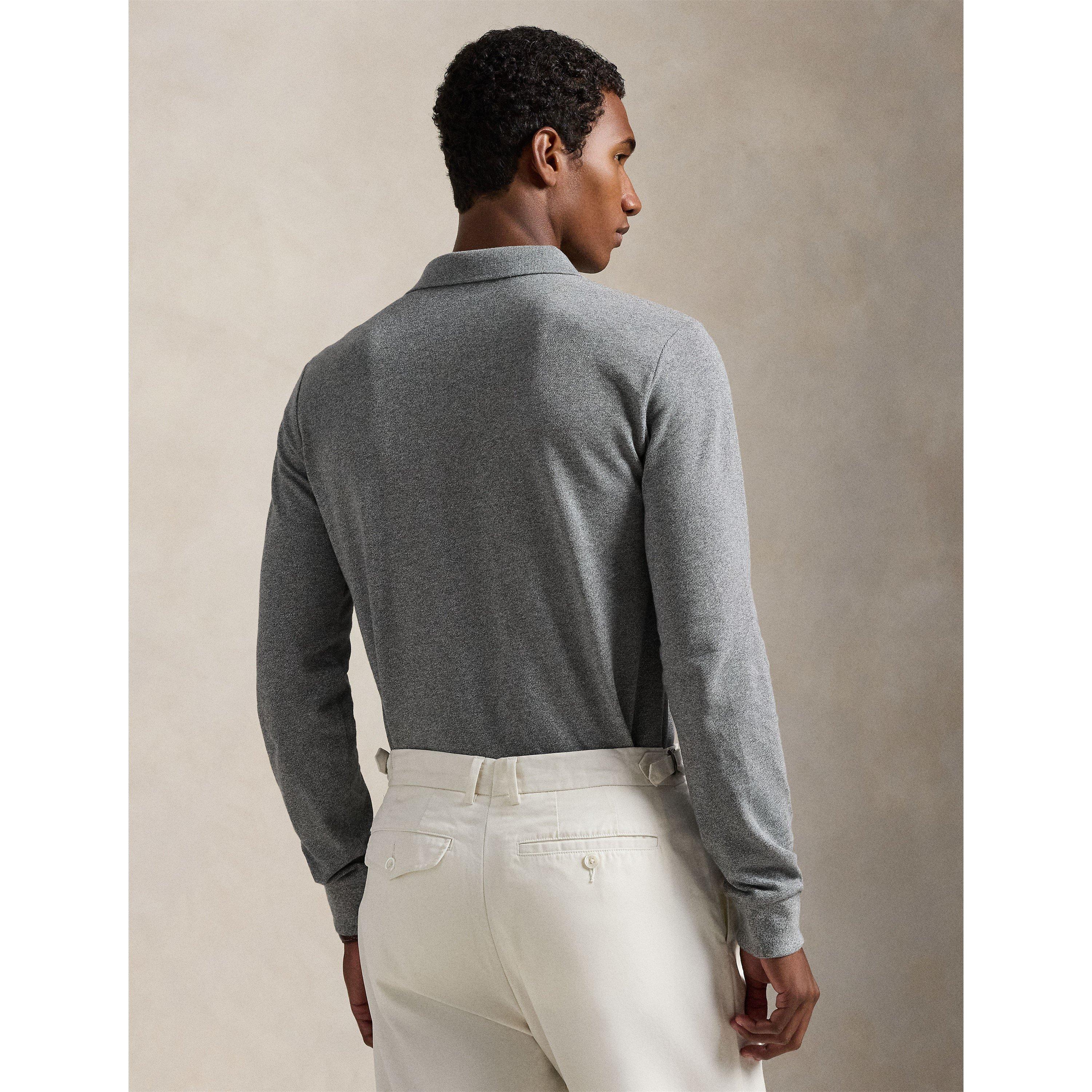 Grey - Polo Ralph Lauren - Men's Long Sleeve Polo Shirt - 4