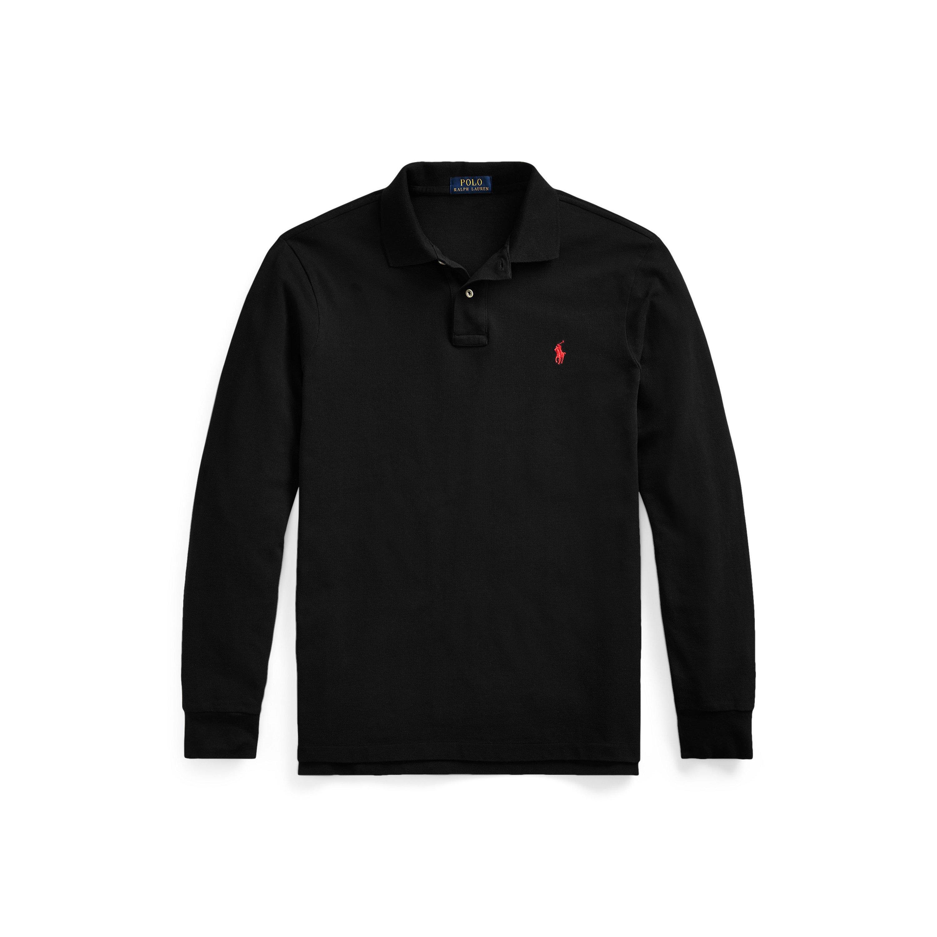 Polo Ralph Lauren Men's Long Sleeve Polo Shirt - Black - Size 2XL