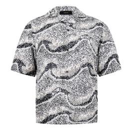 Amiri Silk Short-Sleeve Embellished Shirt
